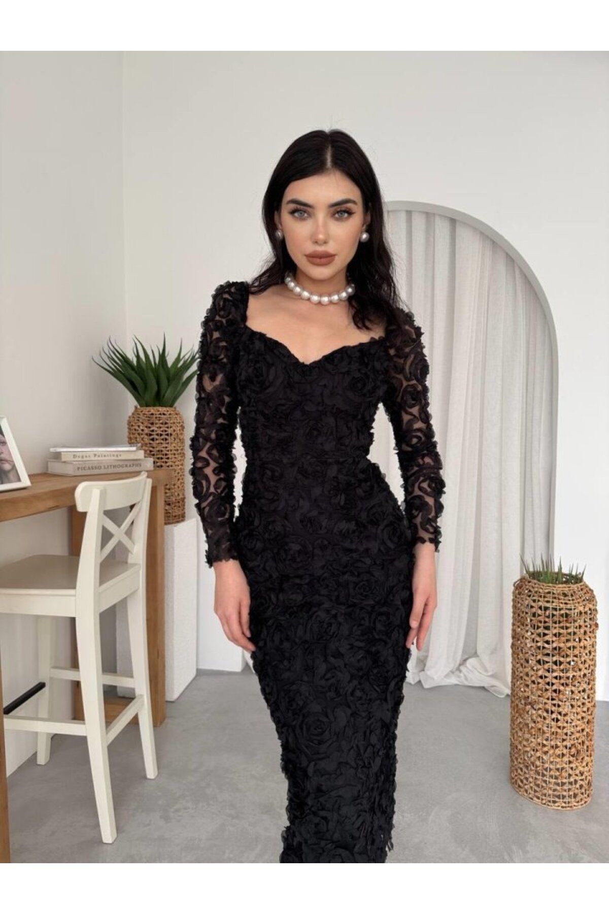 ETİLER COLLECTION Folers Çiçek Desenli Elbise