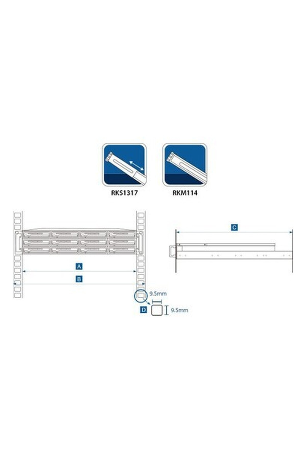 SYNOLOGY Sliding Rail Kit For 1U,2U,3U Server Rks1317