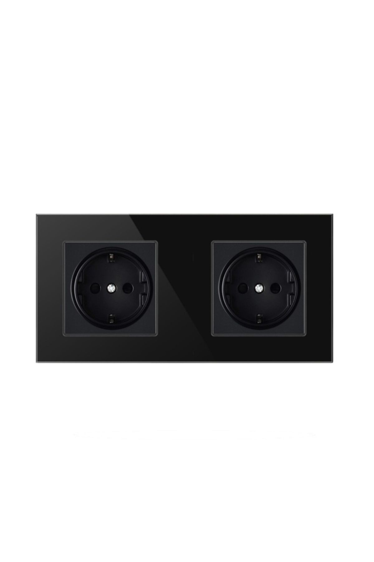 TECHSTAR-® Crystal Ts2 Socket, Double, Tempered Glass, Onyx Black Color, 16a 1