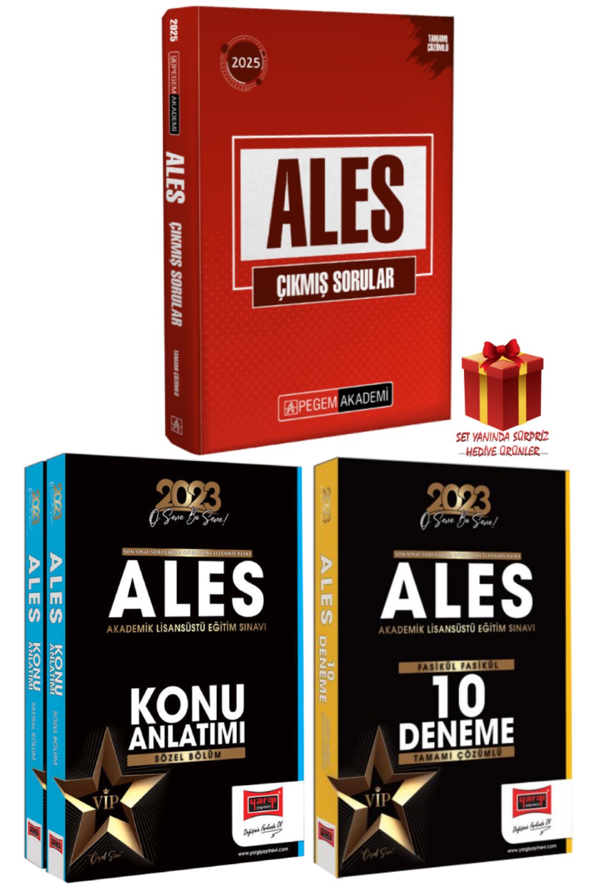 Pegem Akademi Yayıncılık 2025 Pegem Ales Çıkmış Sorular+Yargı Ales Konu Anlatım+Ales 10 Deneme