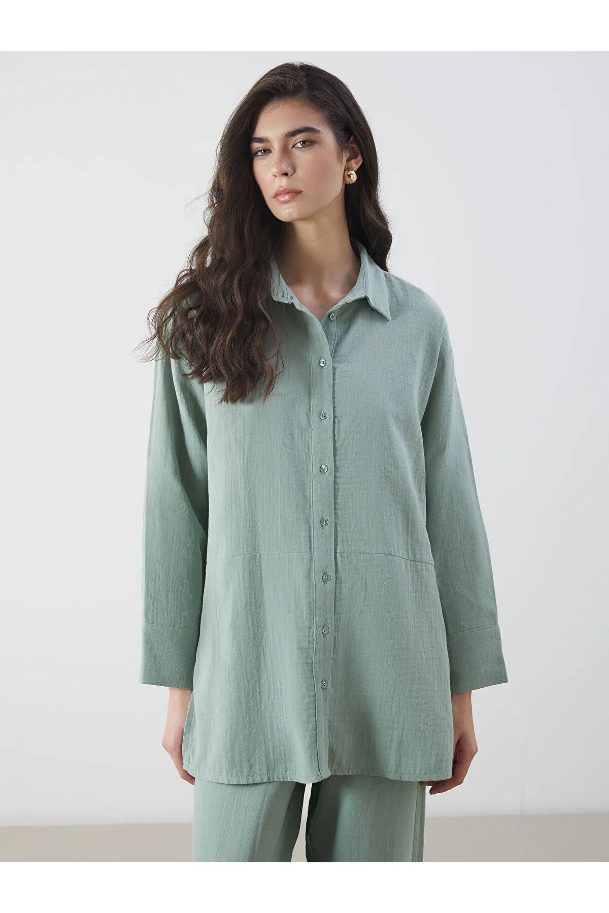 LC Waikiki Oversize Müslin Kadın Gömlek Tunik