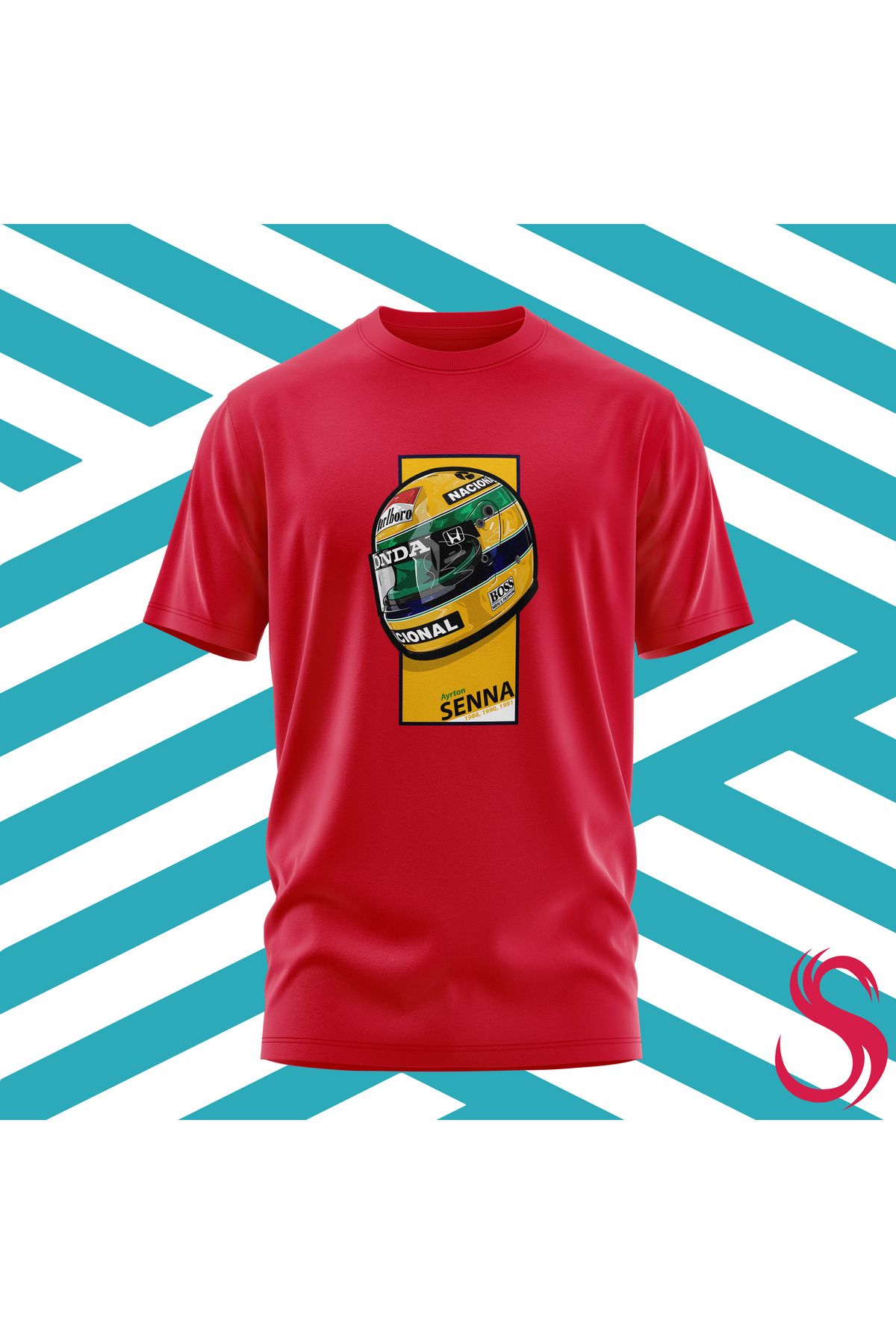 Scudetto T-Shirt Aytron Senna İkonik Kask Unisex Tişört