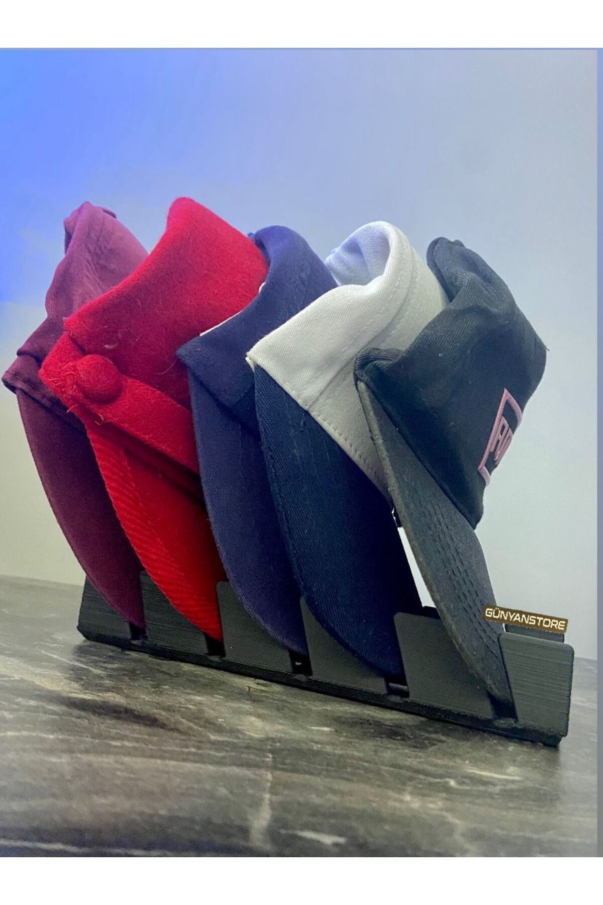 Günyan Store 5 Bölmeli Şapka Organizeri , Dolap İçi Şapka Düzenleyici