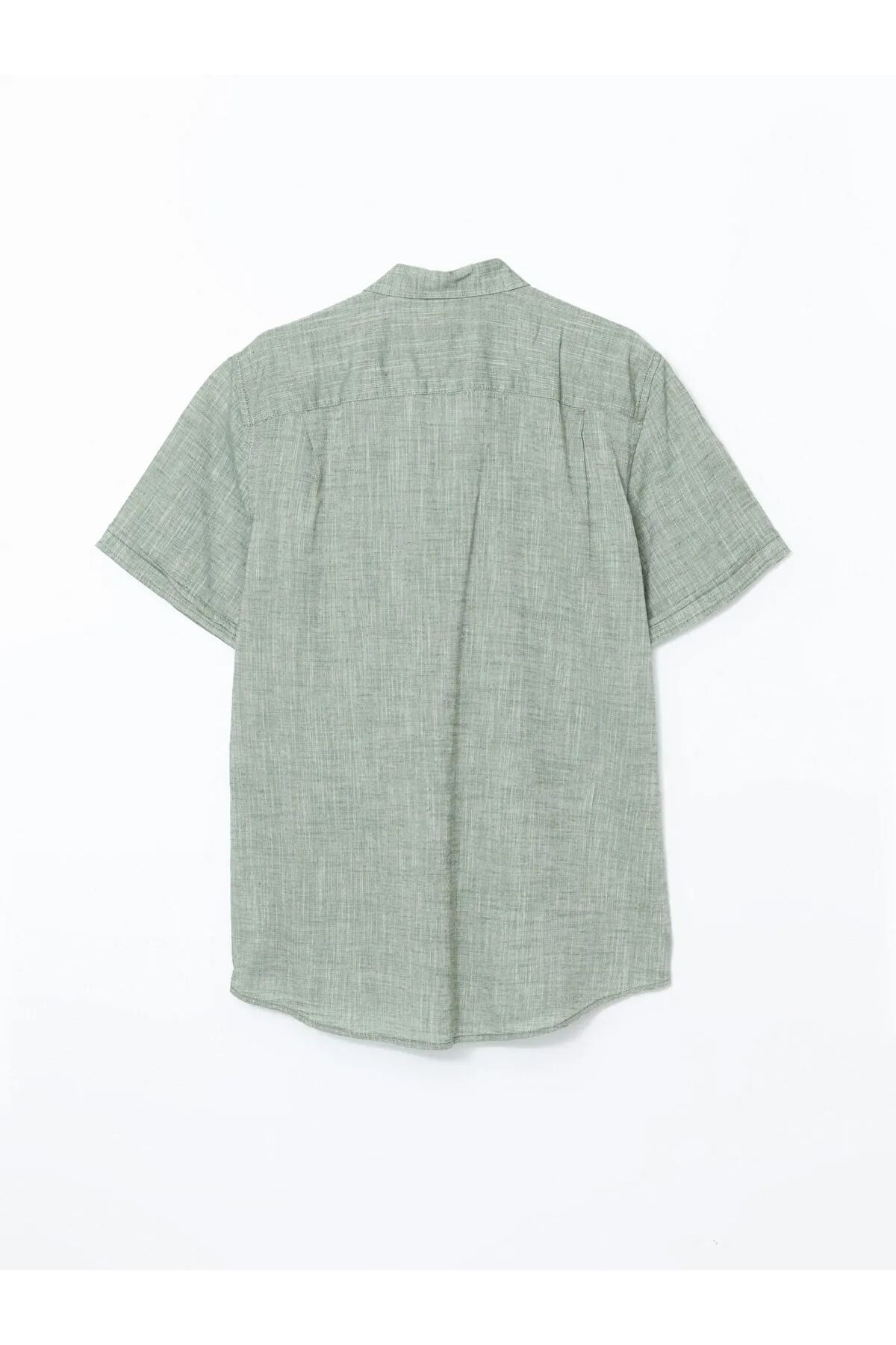 LC Waikiki-Ανδρικό πουκάμισο Regular Fit Linen Blend 7