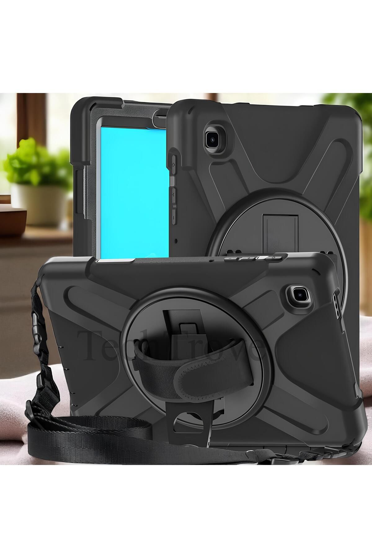 TechTrove Galaxy Tab A7 Lite T225 Kılıf Maksimum Korumalı Askılı El Tutamaçlı Kılıf