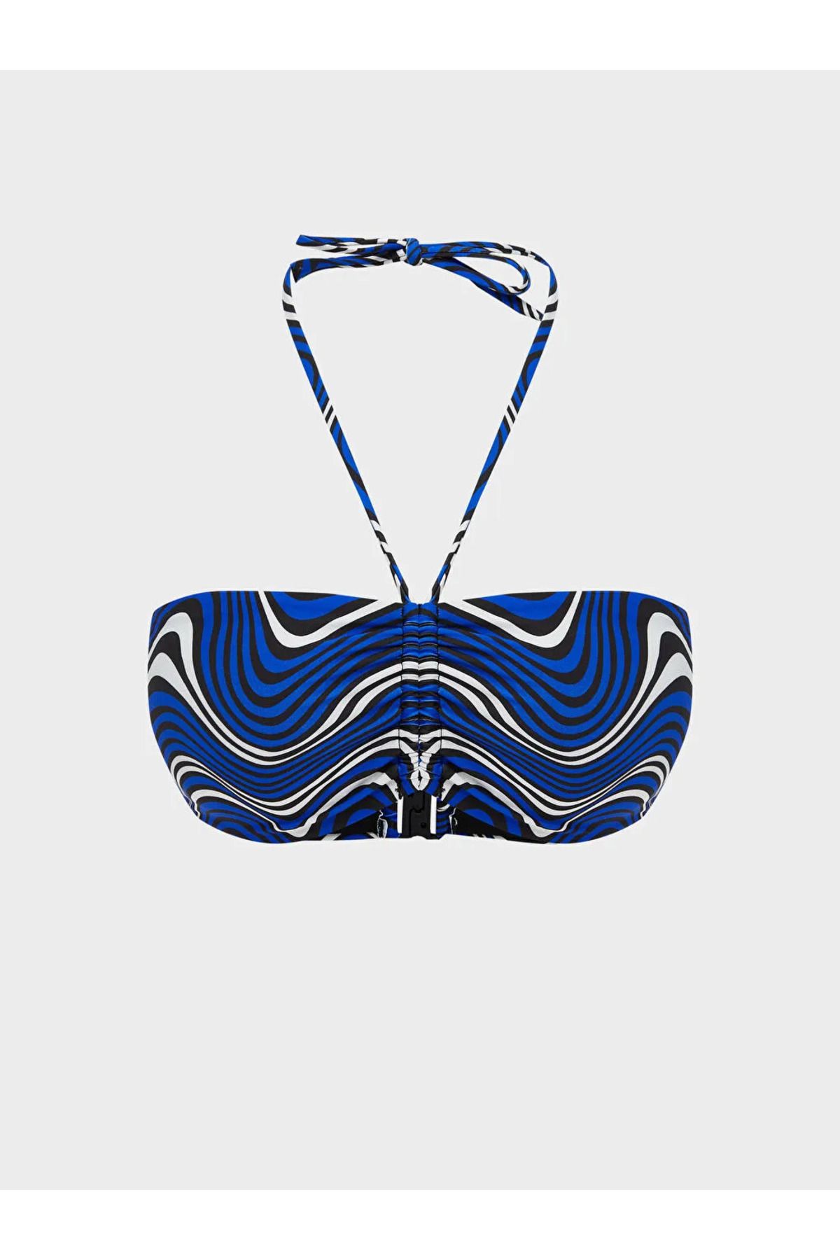 LC Waikiki LCW DREAM Mavi Çıkarılabilir Pedli Desenli Kadın Bikini Üst
