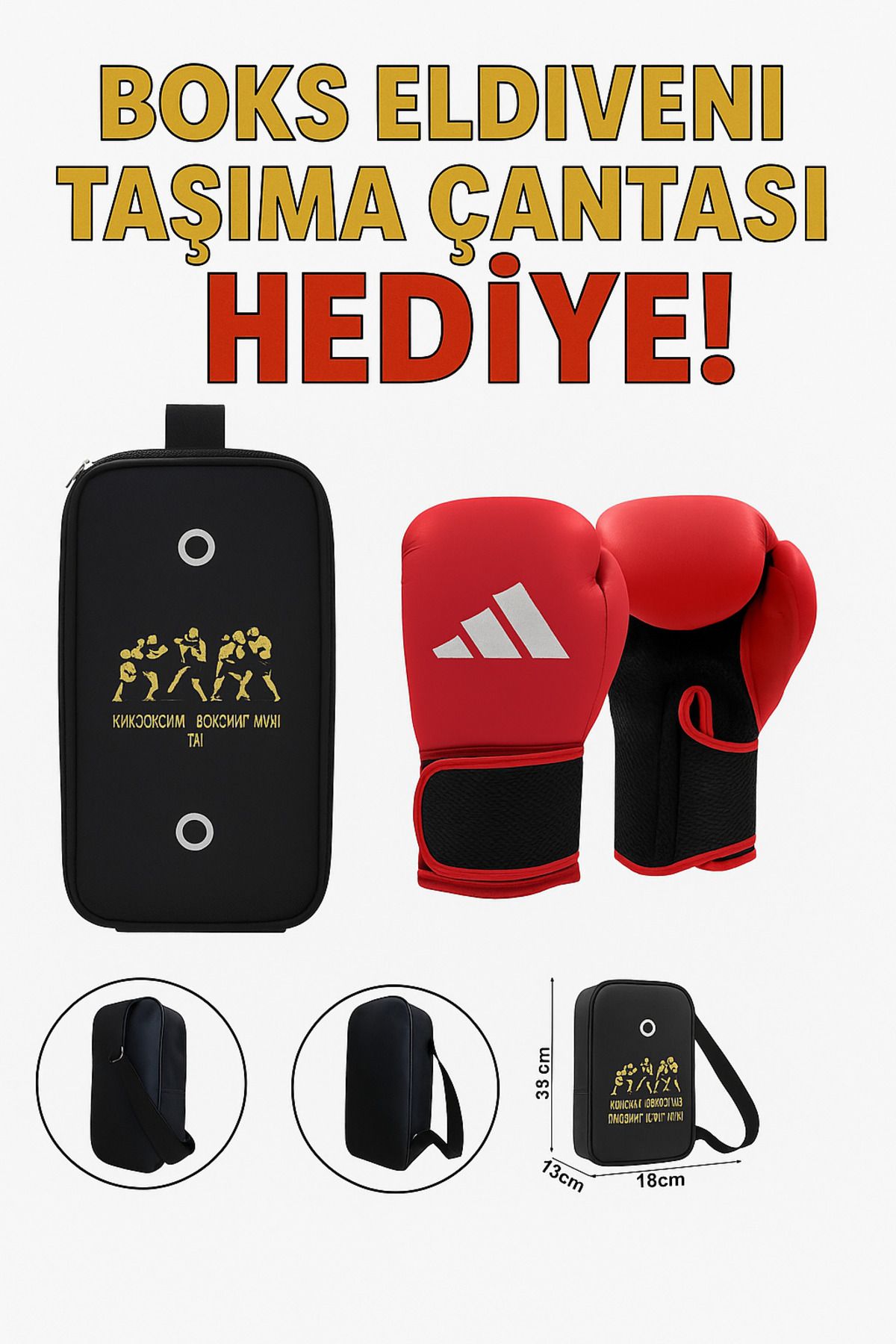 adidas Adih25 Hbyrid25 Boks Eldiveni Kick Boks Muay Thai Eldiveni ve Eldiven Taşıma Çantalı