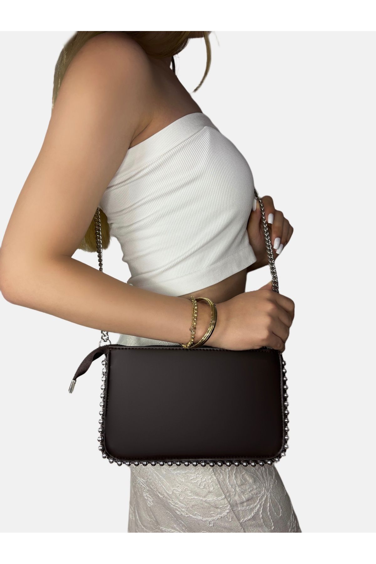 BK Bags & Accessories SİYAH BONCUKLU CÜZDAN ÇANTA