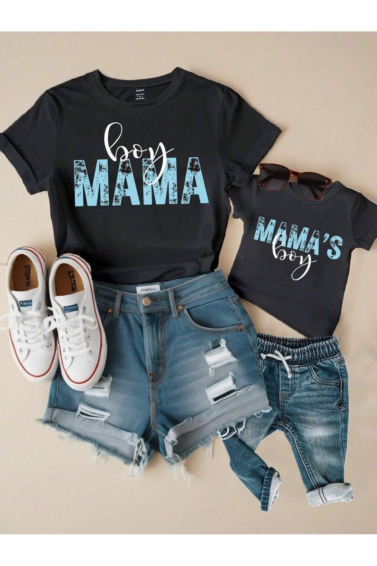 darkopia Best Mom Ever Baskılı Anne ve Çocuk T-Shirt (Tekli Üründür Kombin Yapılabilir Ayrı Ayrıdır)
