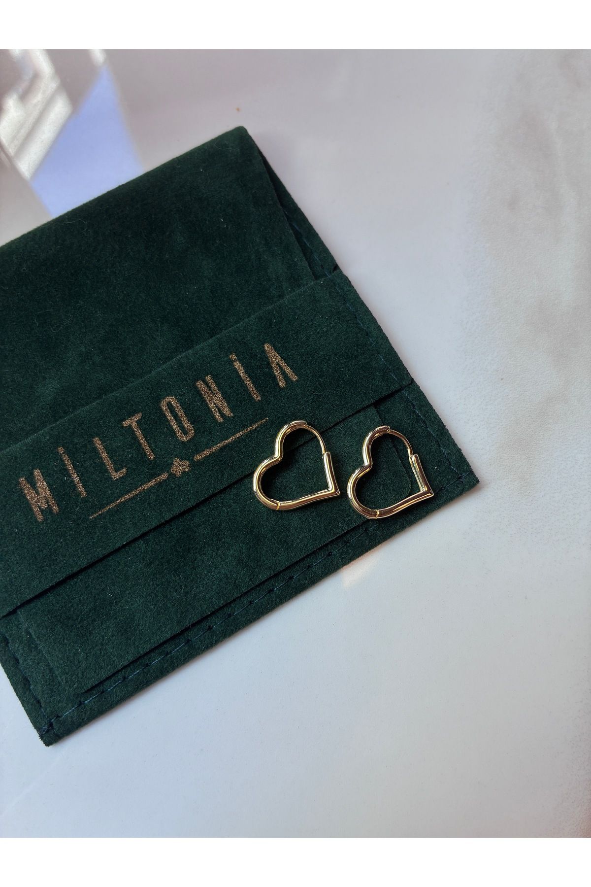 Miltonia 925s Gümüş Kalp Gümüş Günlük Küpe