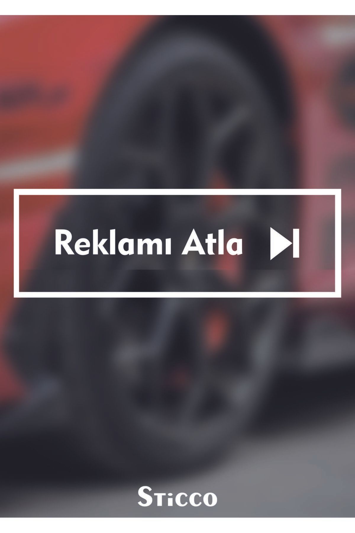 Sticco Reklamı Atla - Sticker Yazı Araba-Motosiklet Cam Etiket Sticker 19x6cm