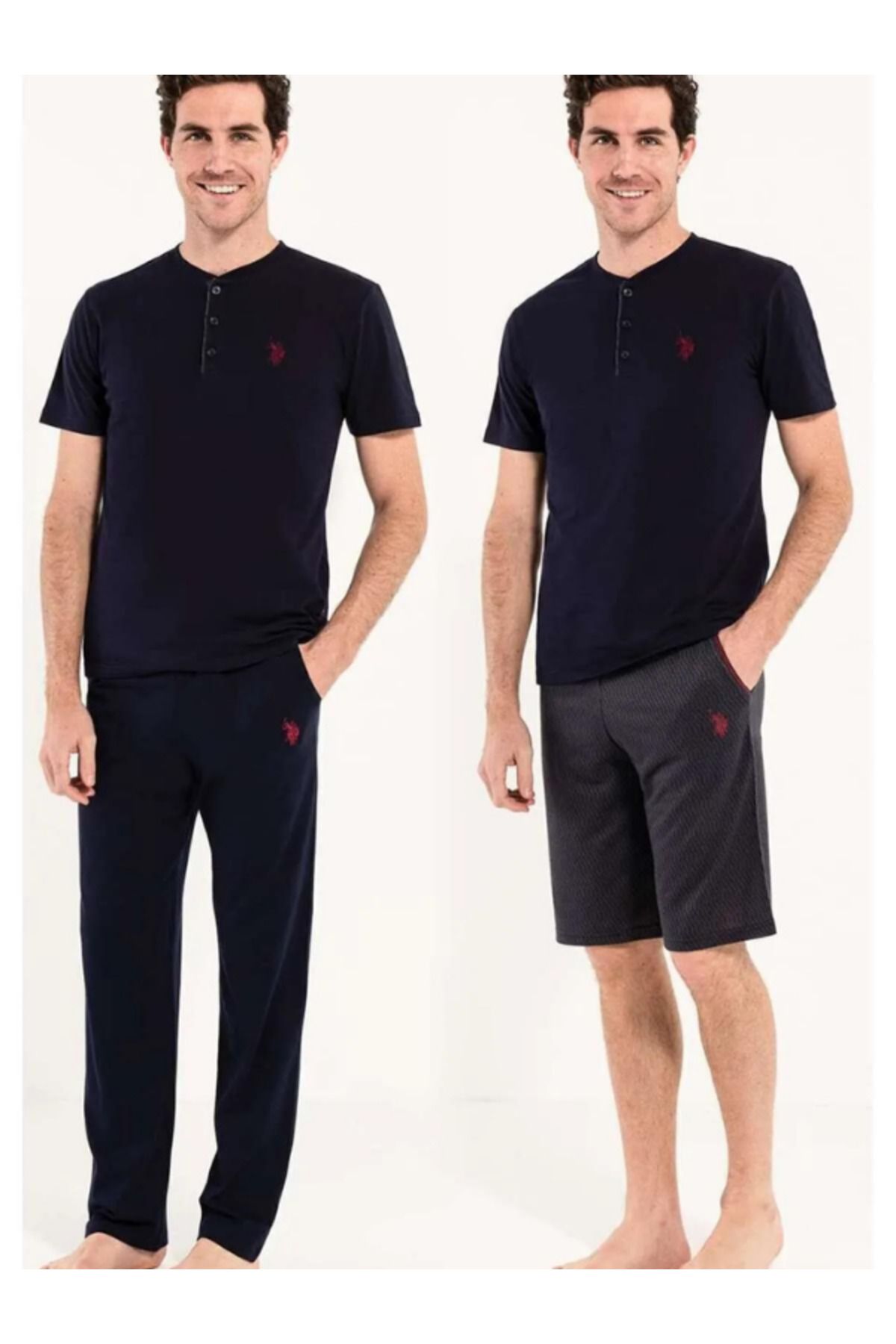 U.S. Polo Assn. U.S. Polo Assn. Erkek 3 Lü Çeyizlik Kutulu Pijama Takımı 2506C.1A.2.R0A.0S.5.CA