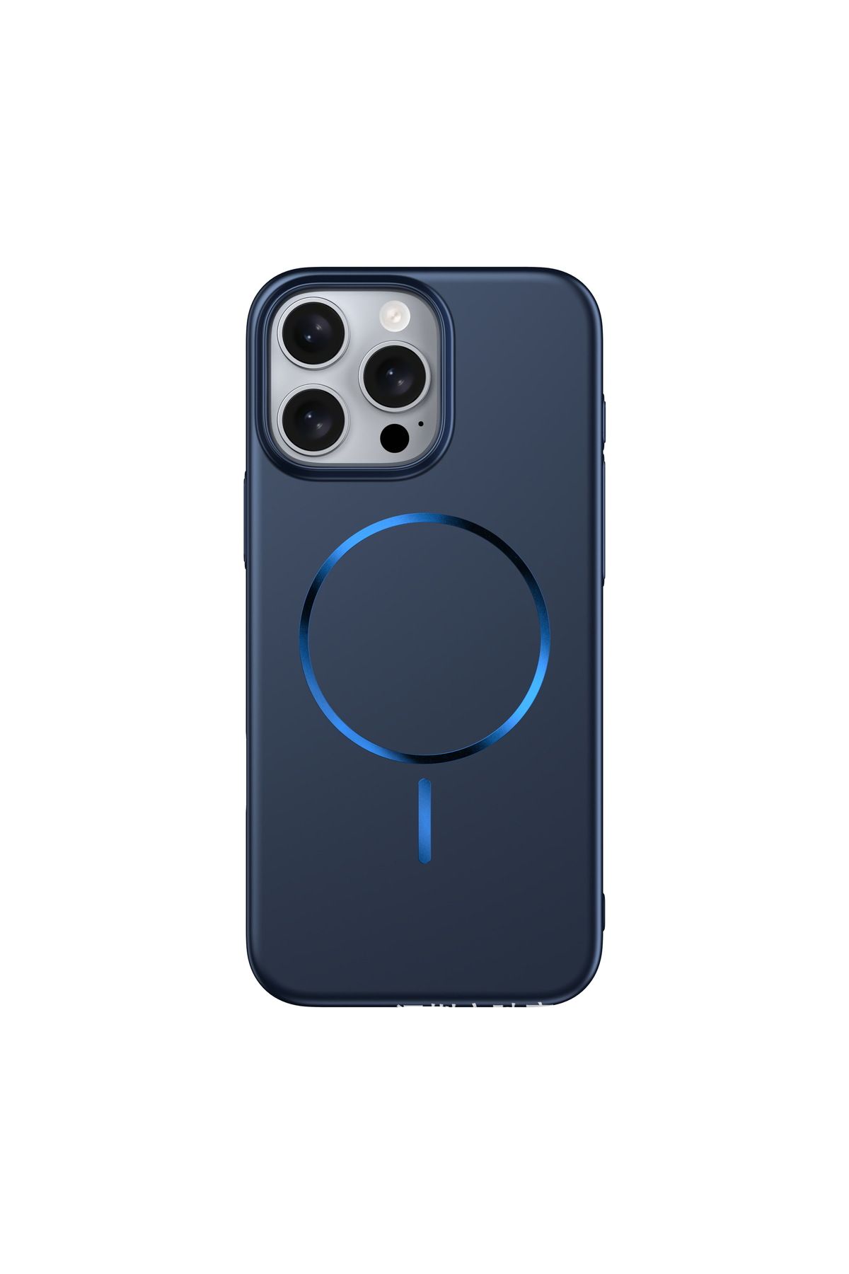 Deppo Trend iPhone 15 Pro Max Uyumlu Magsafe Kılıf Sert Mat Koruyucu Kablosuz Şarj Destekli Arka Kapak