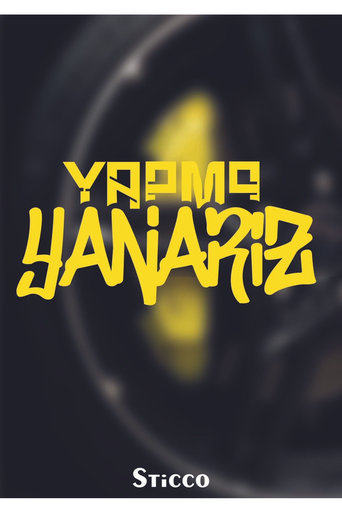 Sticco Yapma Yanarız Sticker Yazı Araba Motosiklet Cam Etiket Sticker 19x9cm
