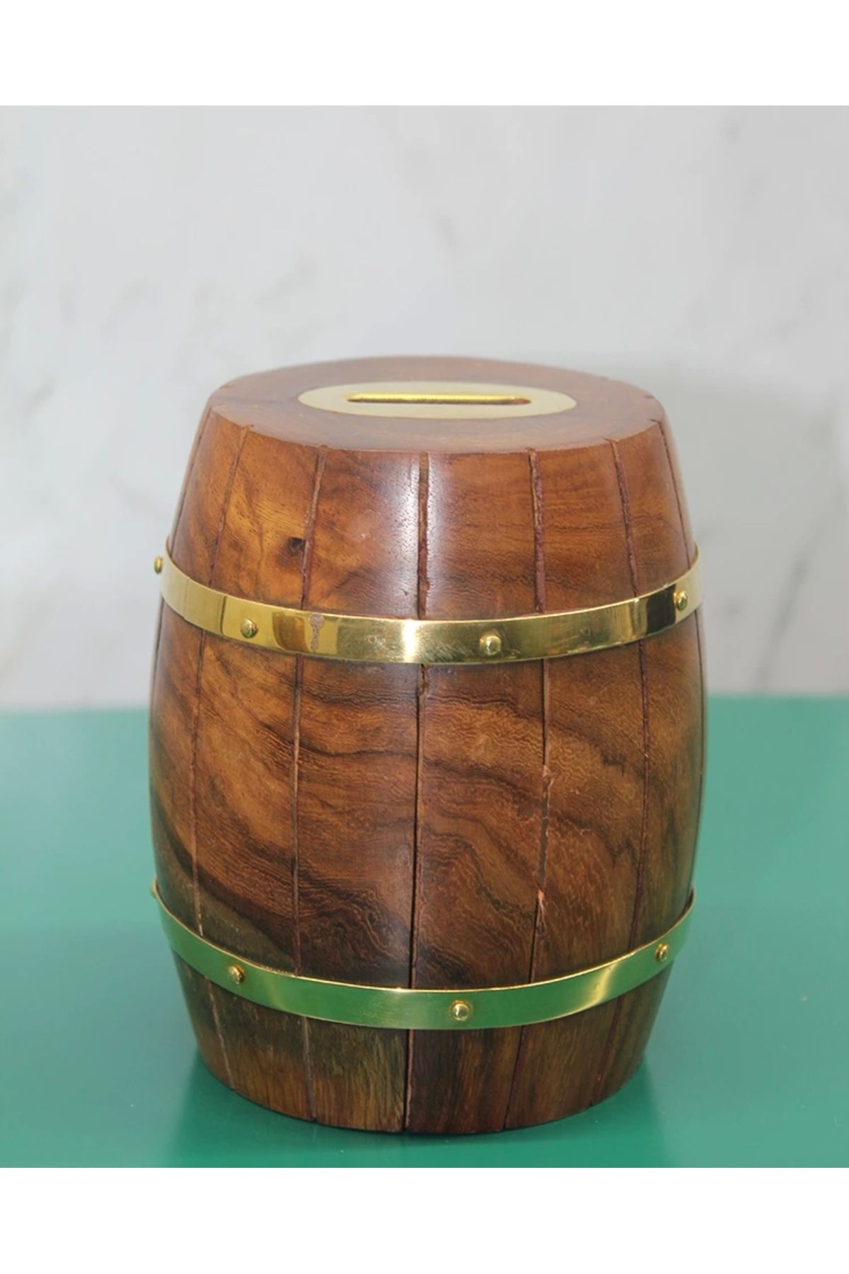 shop Pirinç Detaylı Fıçı Kumbara Model 4