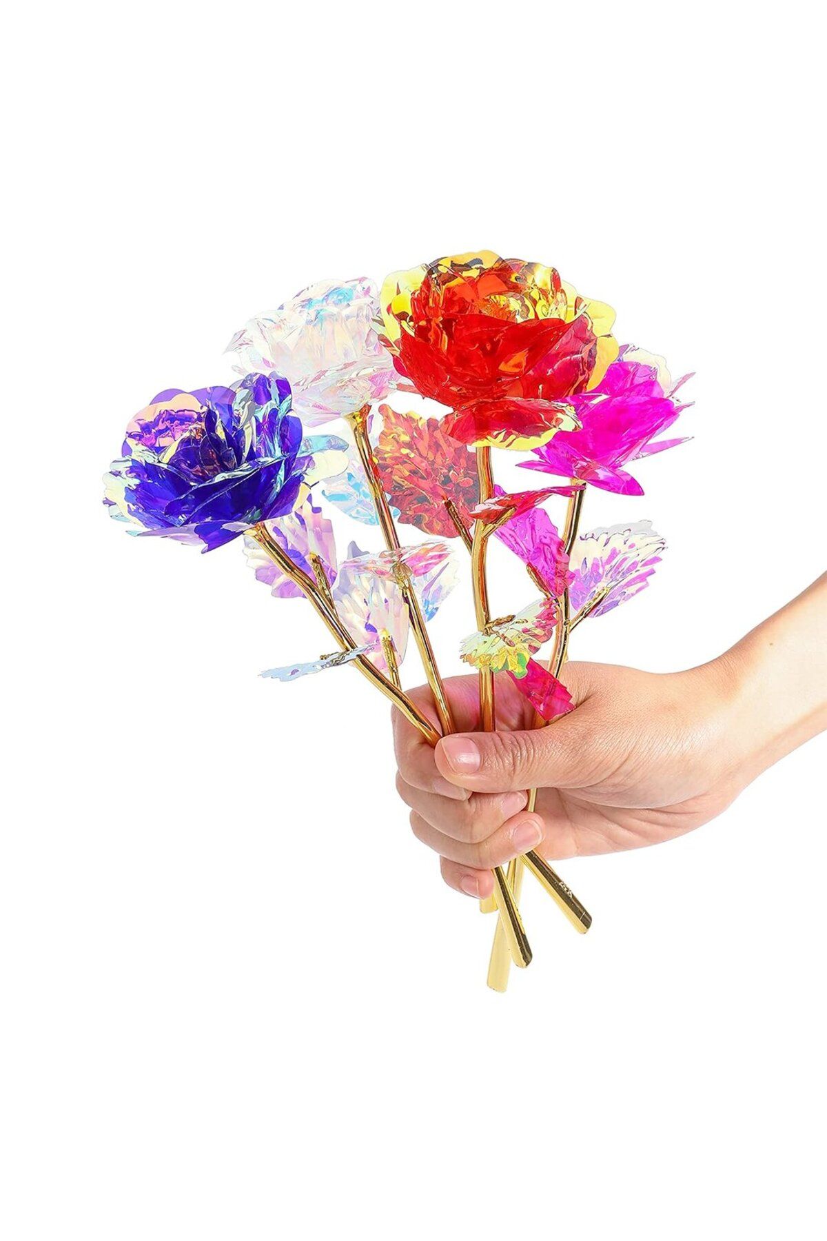 STOREMAX nffastore SONSUZLUK GÜLÜ RENKLİ PVC YAPRAK - PLS.DAL IŞIK YANSIMASI İLE İPEKSİ VE PARLAK GÖR