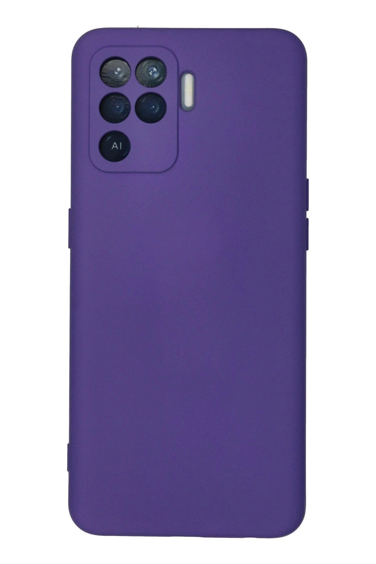 Toptan Bulurum Oppo Reno 5 Lite Kılıf Nano içi Kadife Silikon - Mor