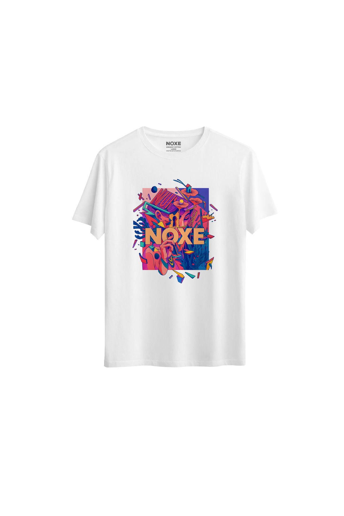 NOXE CLUB Behind the Keyhole Regular Beyaz T-Shirt