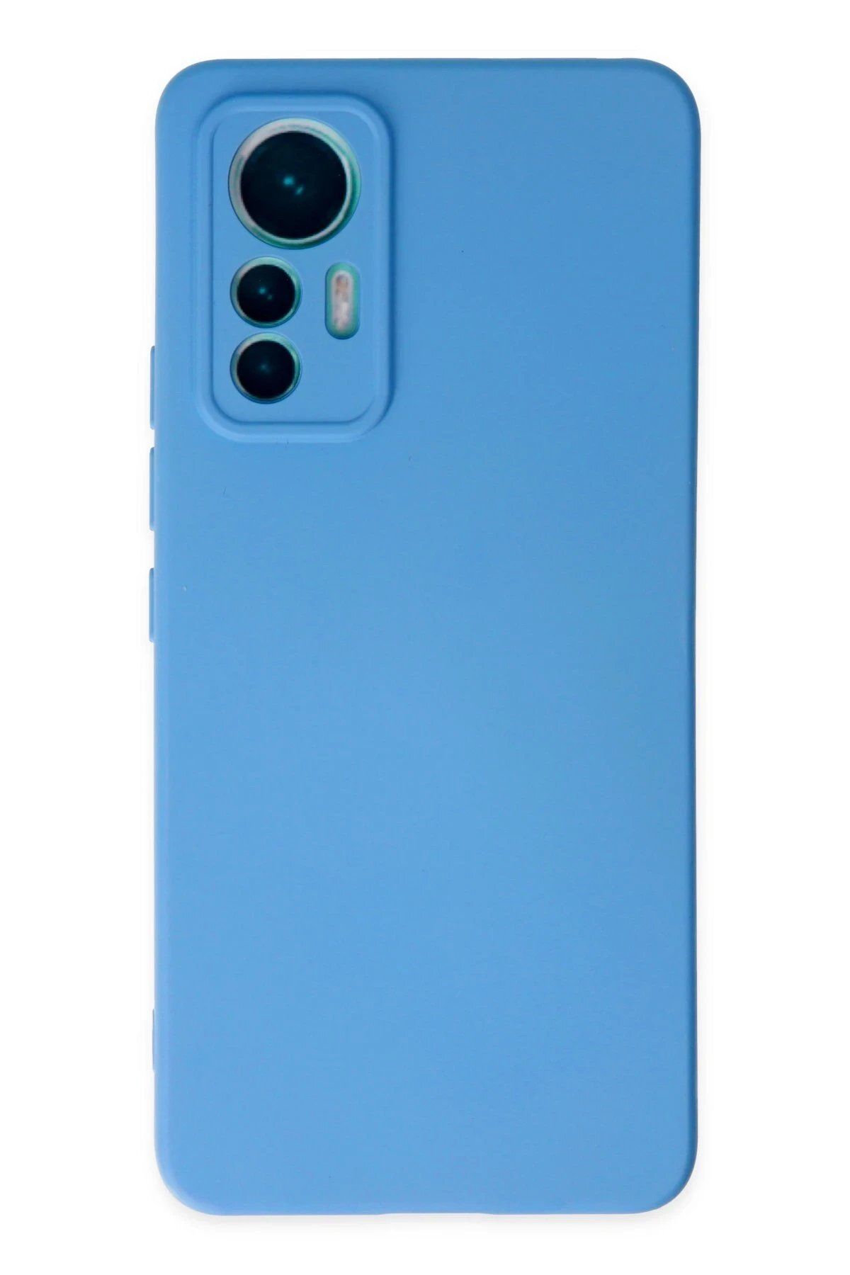 Toptan Bulurum Xiaomi Mi 12 Lite Kılıf Nano içi Kadife Silikon - Mavi