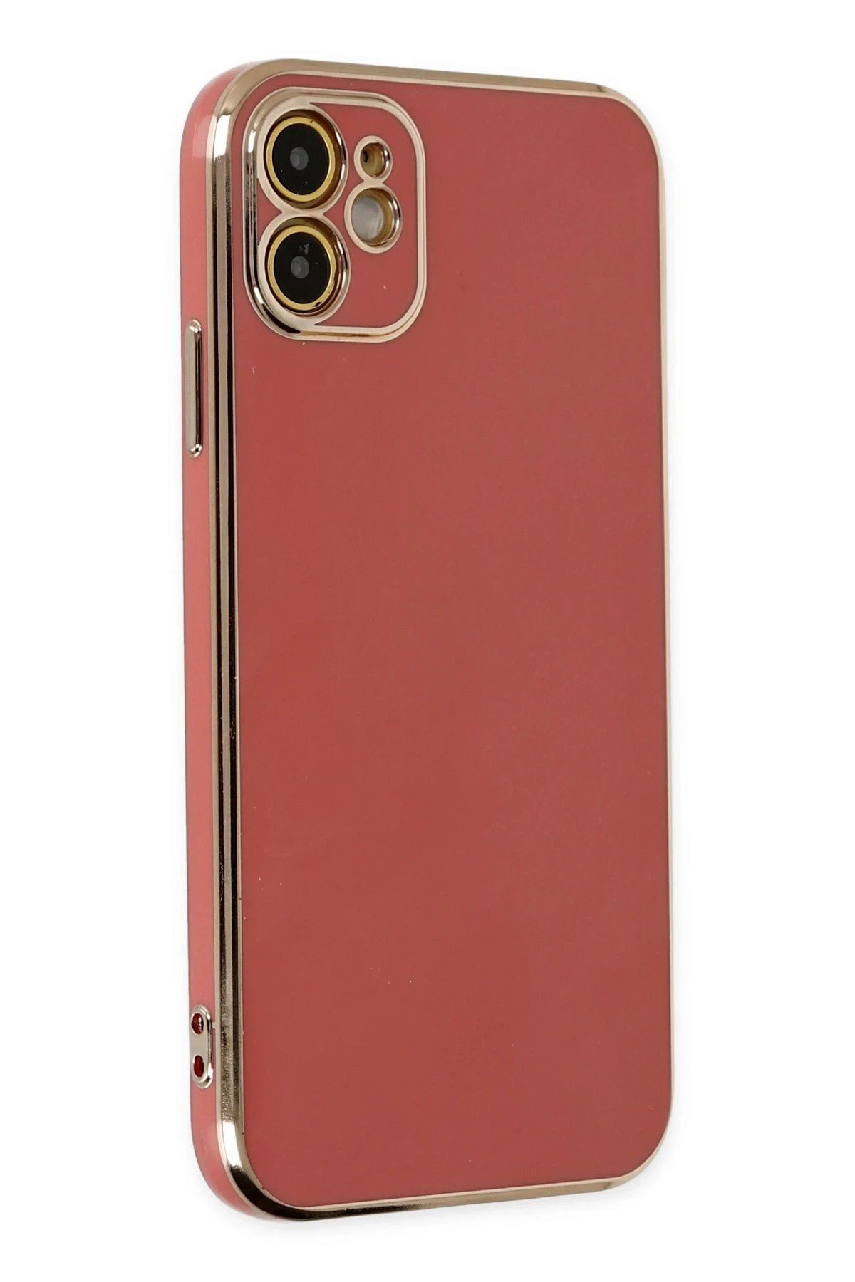 Toptan Bulurum iPhone 12 Kılıf Volet Silikon - Kırmızı