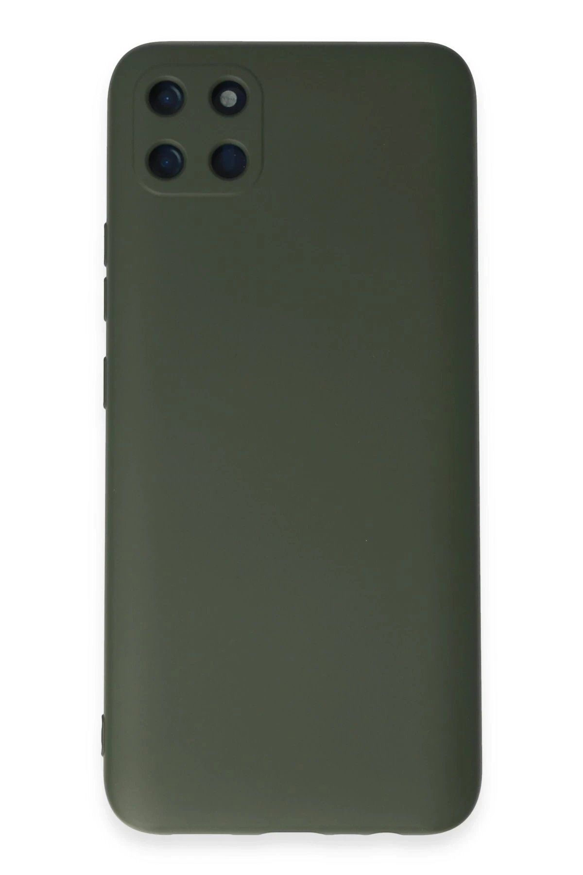 Toptan Bulurum Realme C11 Kılıf Nano içi Kadife Silikon - Koyu Yeşil
