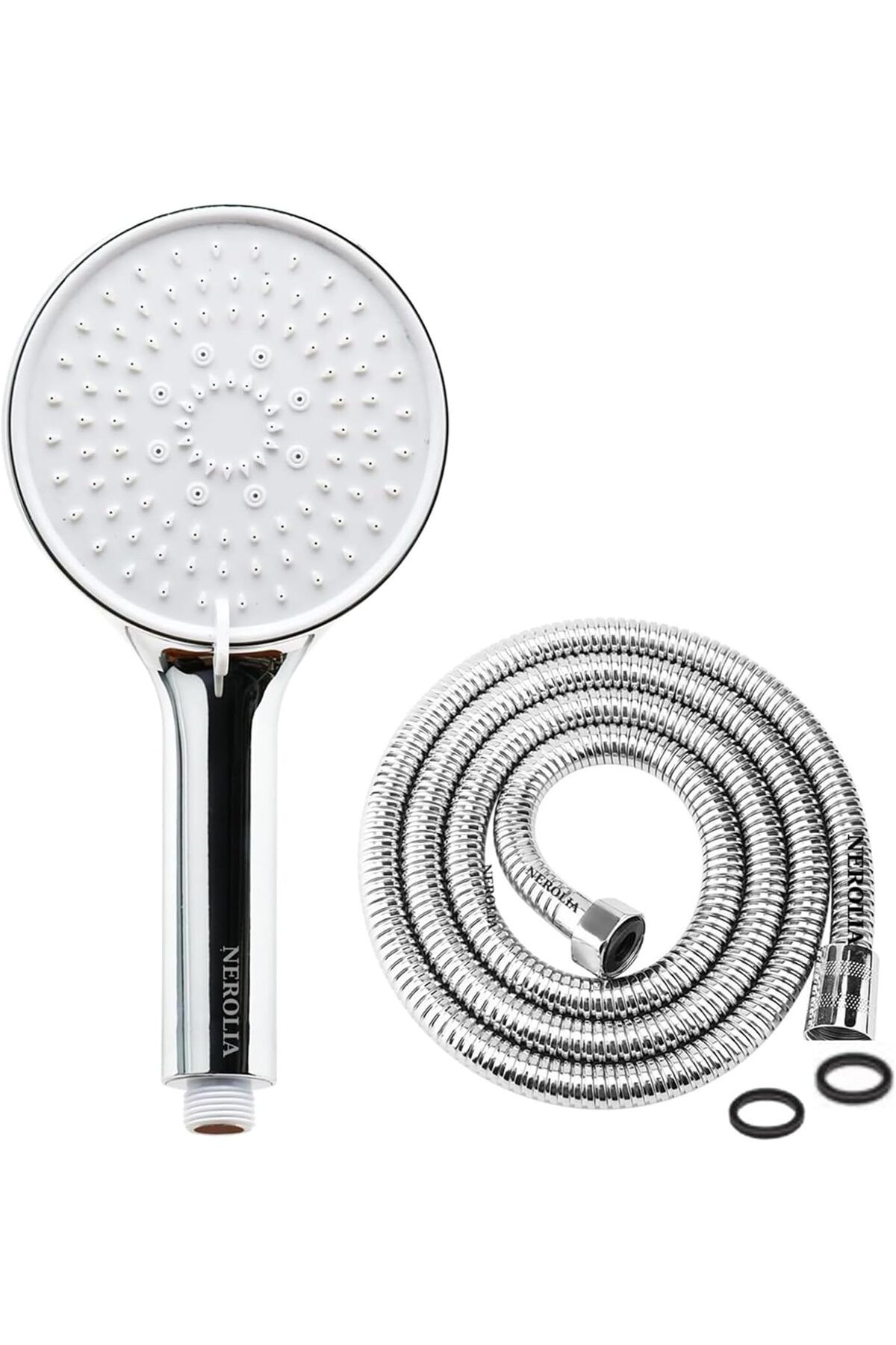 STOREMAX jvnnastore Rainy Lüks Duş Seti - 5 farklı Püskürtmeli Duş başlığı + 180 cm Çift Kenetli E
