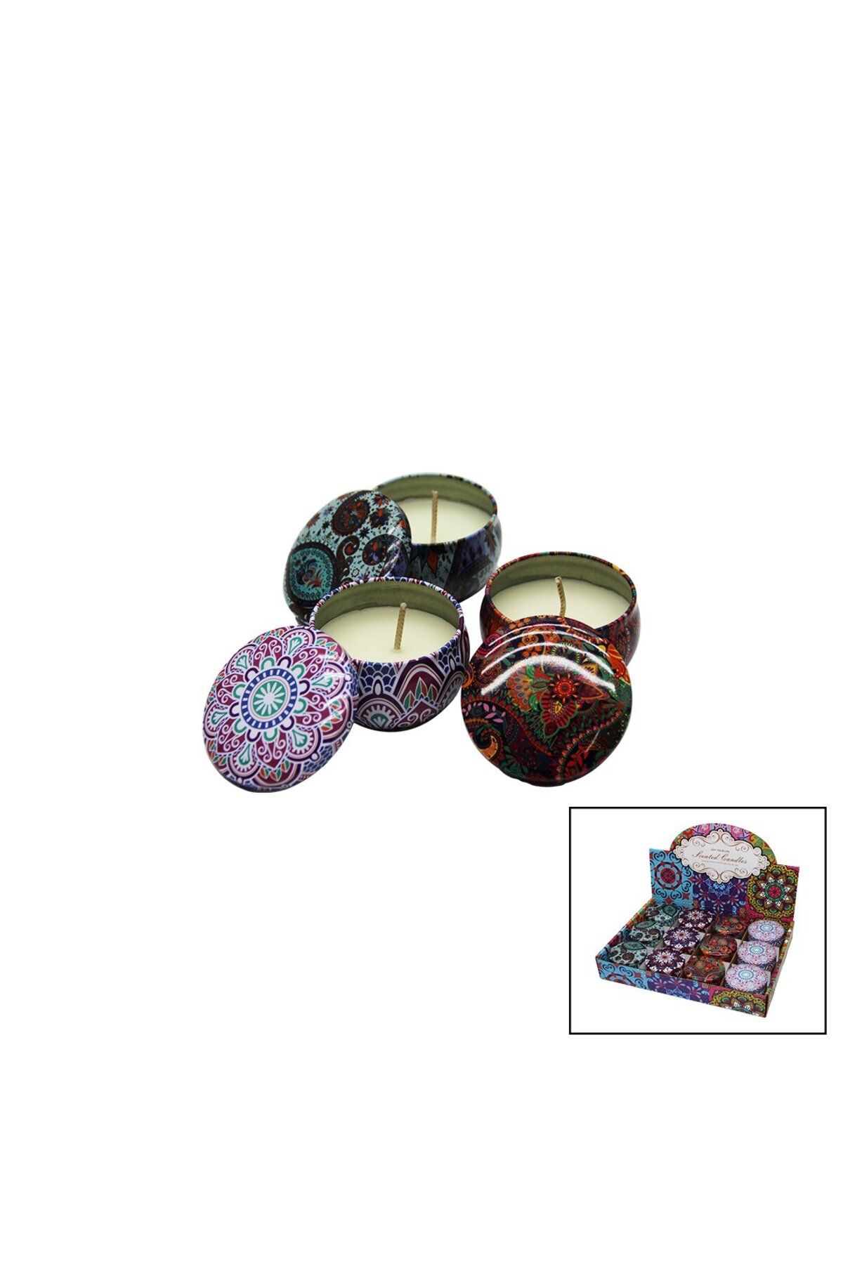 STOREMAX nffastore CENTED CANDLES KÜÇÜK ÇİNİ DESEN KUTULU KOKULU MUM Star Collectionbuy 1051353
