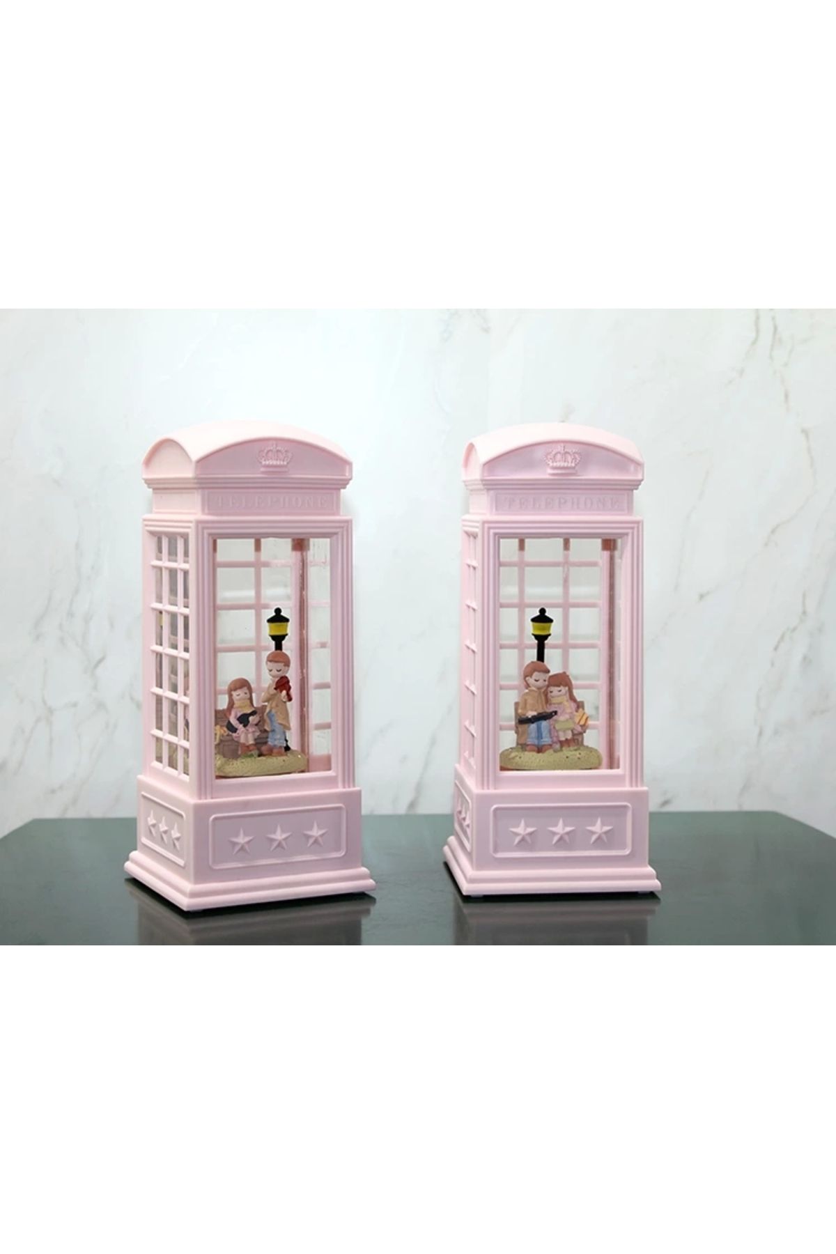 shop Telefon Kulübeli Kış Masalı Işıklı Müzikli Kar Küresi