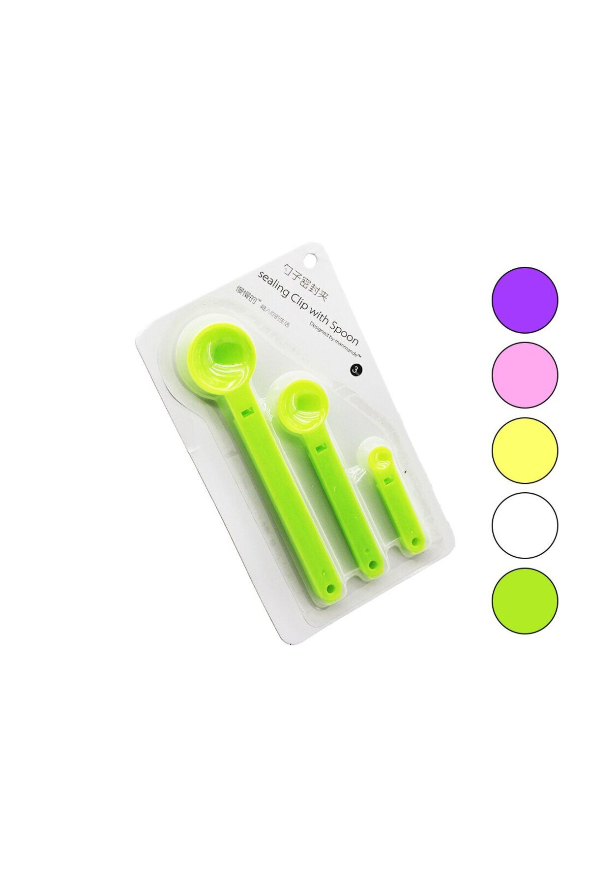 STOREMAX nffastore 3PCS SET RENKLİ PLASTİK ÖLÇÜ KAŞIK 6.8CM--12.4CM--17.3CM Star Collectionbuy 105135