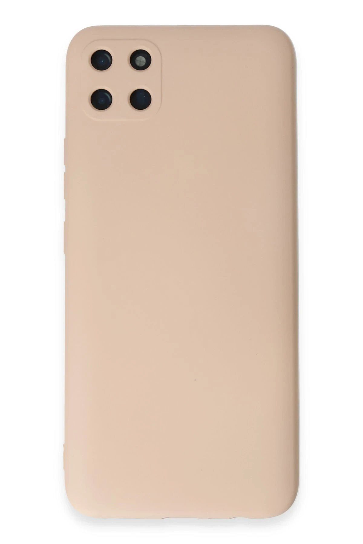 Toptan Bulurum Realme C11 Kılıf Nano içi Kadife Silikon - Pudra
