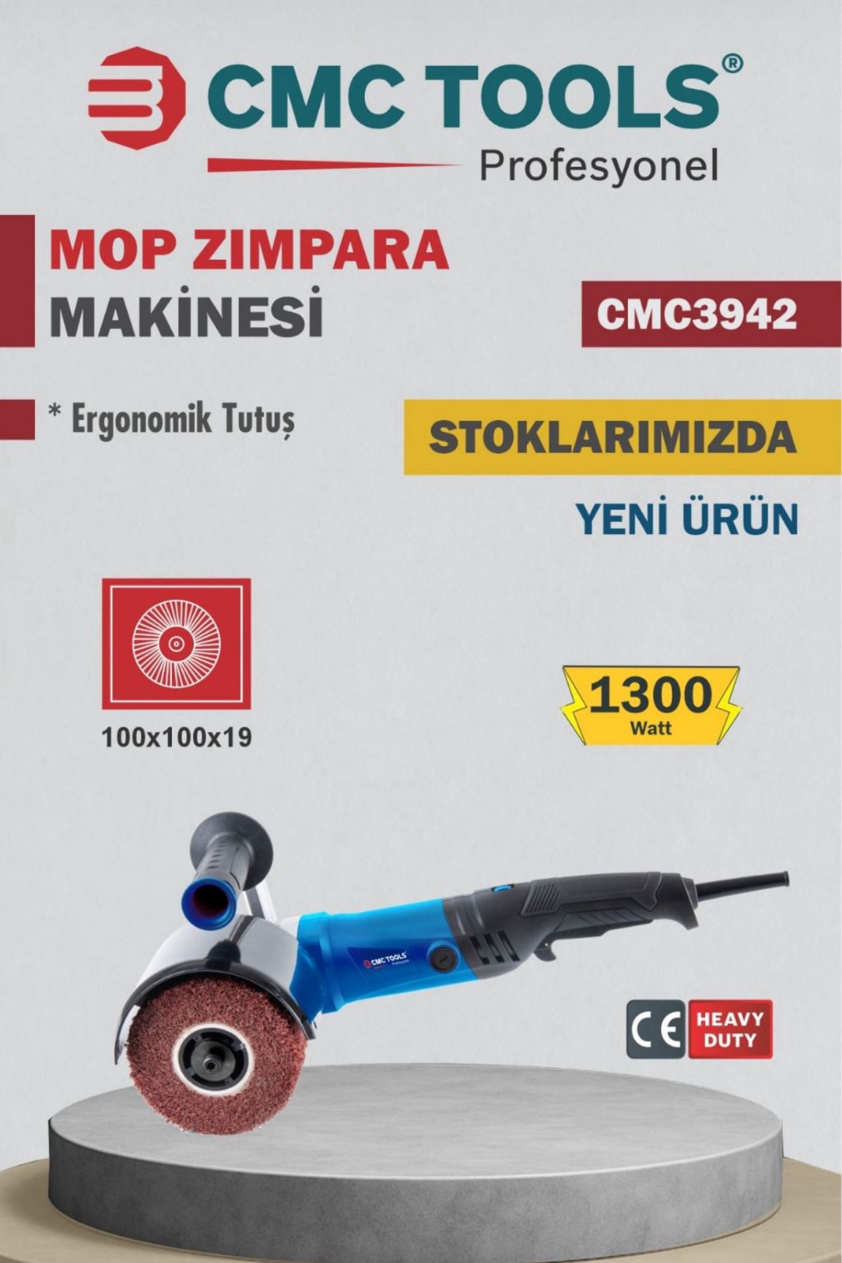 CMC Tools 1300 Watt Profesyonel Mop Zımpara Makinesi – CMC3942
