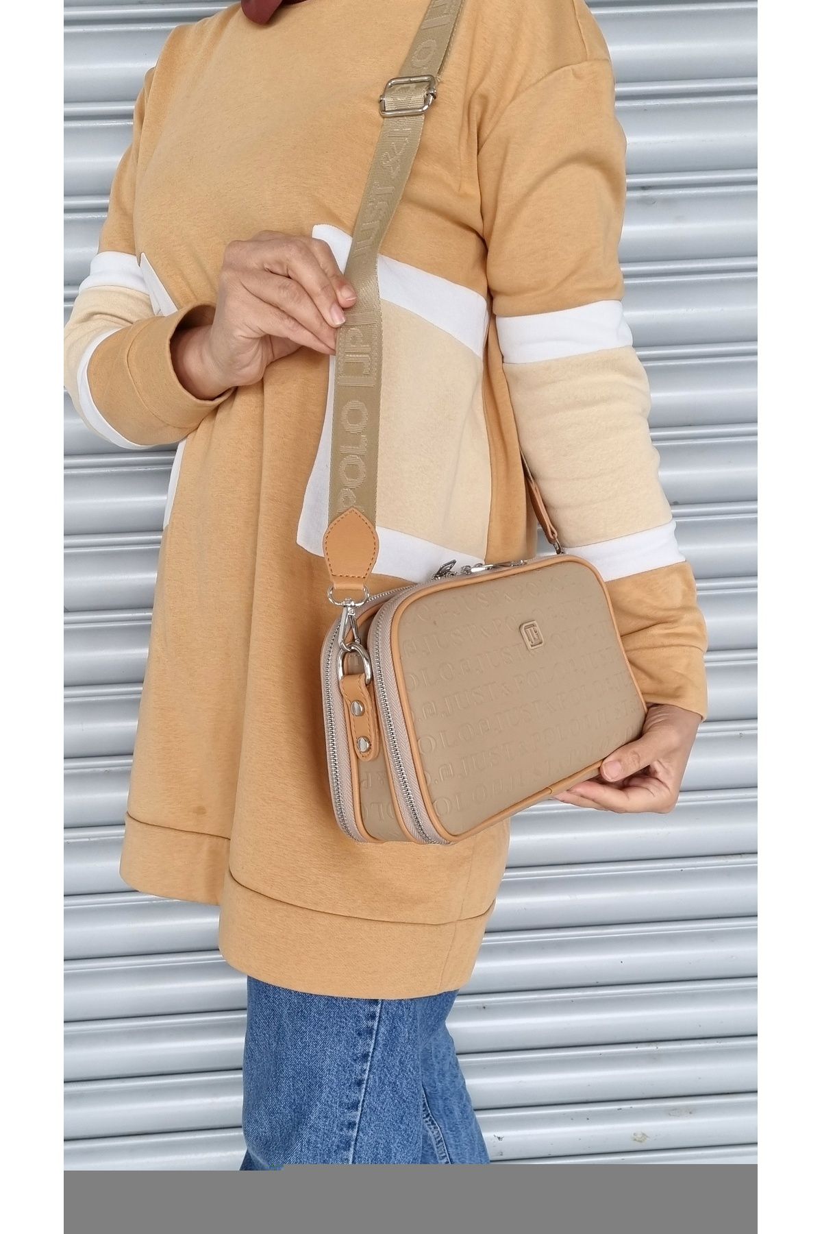 Just Polo JP ORİJİNAL JUST POLO KADIN 5 BÖLMELİ OMUZ VE ÇAPRAZ ÇANTASI