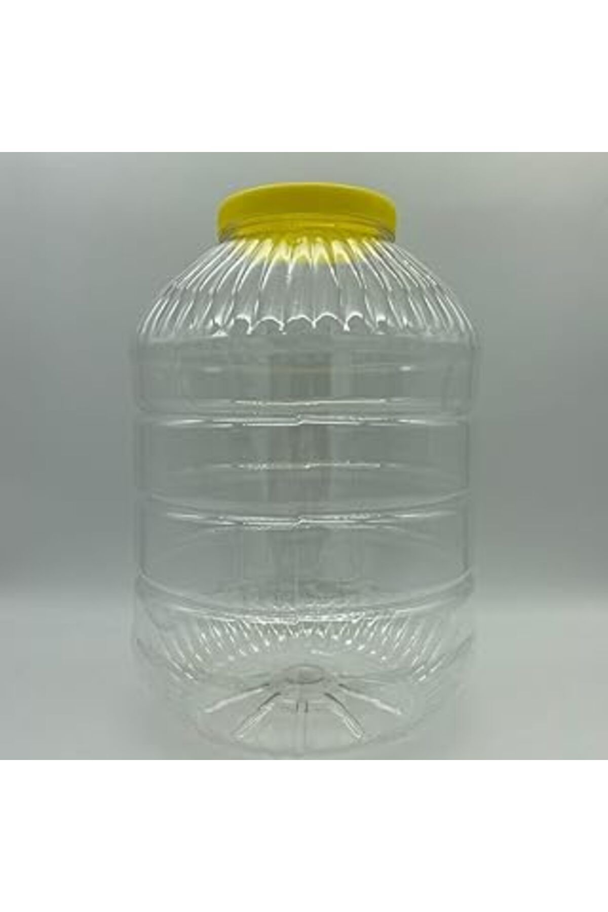 Pazarcan Benim Marifetlerim - Sarı Kapaklı Şeffaf Turşu Bidonu 20 Litre