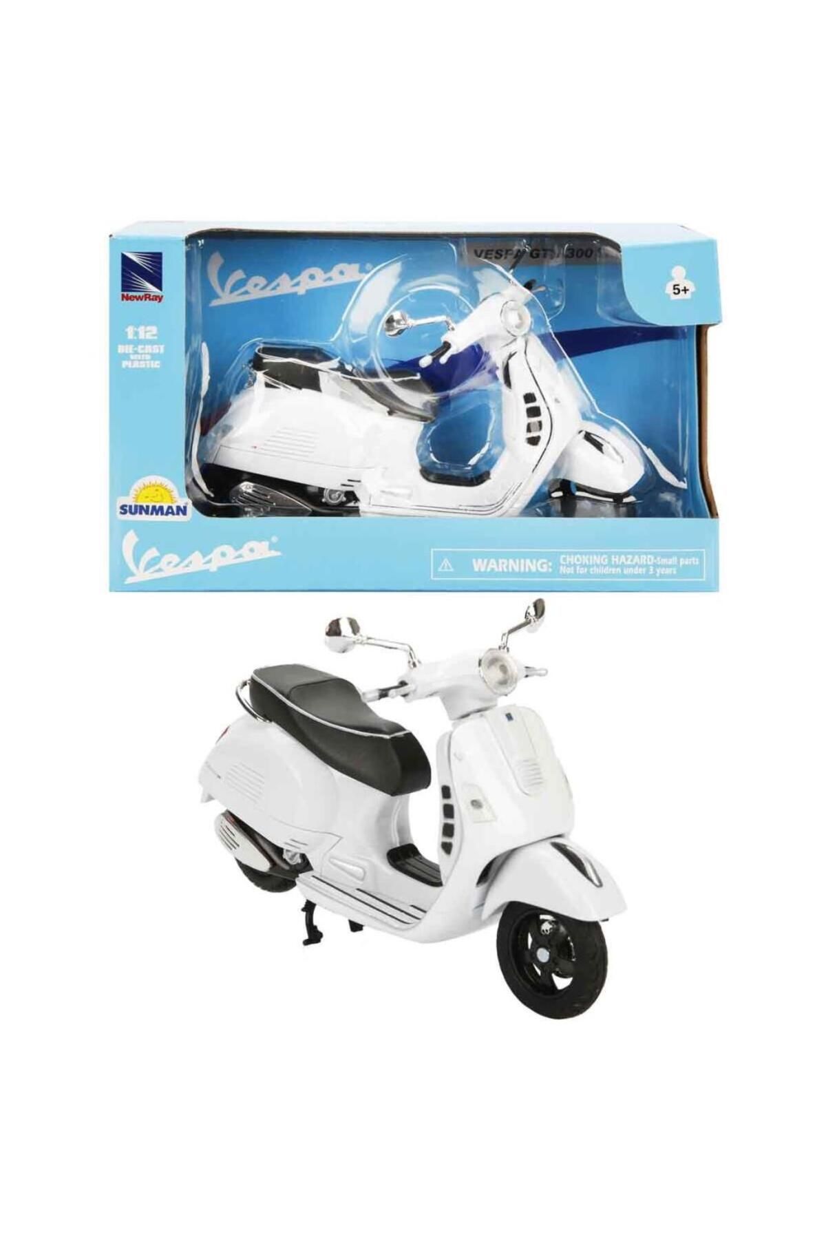 NW NessiWorld Nessiworld 57243 SUN- Vespa GTS 300 Super Beyaz Motor 1:12