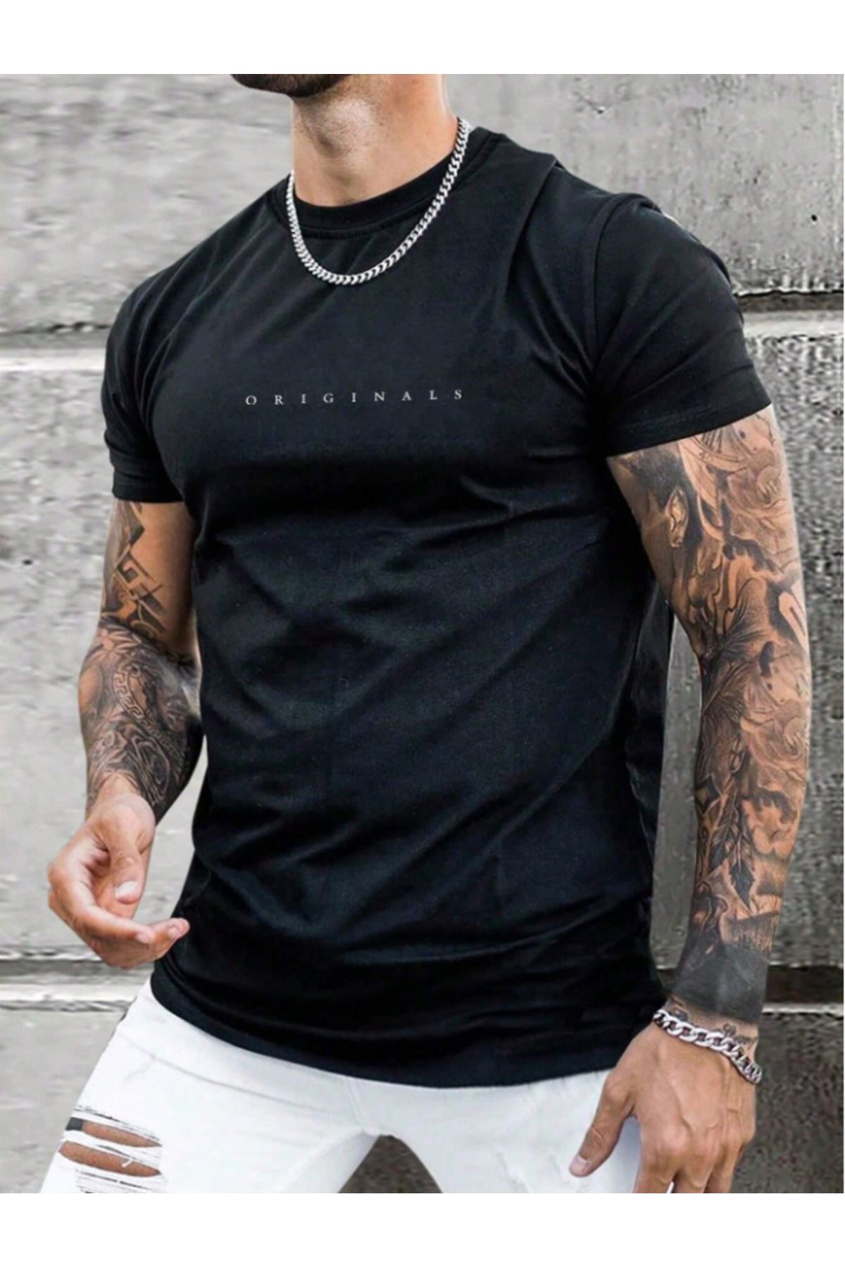 Framgan Erkek ORİGİNAL Özel Baskılı Günlük Kısa Kol Bisiklet Yaka Pamuklu T-Shirt
