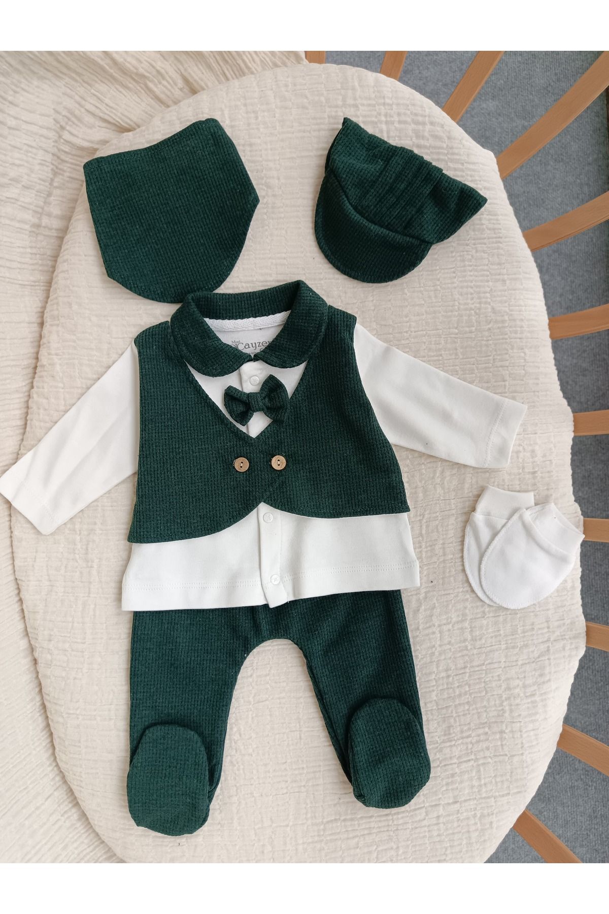Babystasarım Luke Waffle 5'li Hastane Çıkışı Seti Erkek Bebek