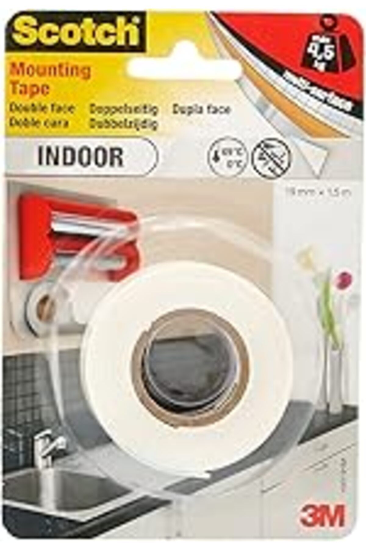Mu Art Ahşap Scotch Fix Iç Montaj Bandı 4496G-1915-P, 19 Mm X 1,5 M, 1 Rulo/Paket (Ambalaj Farklı Olabilir)