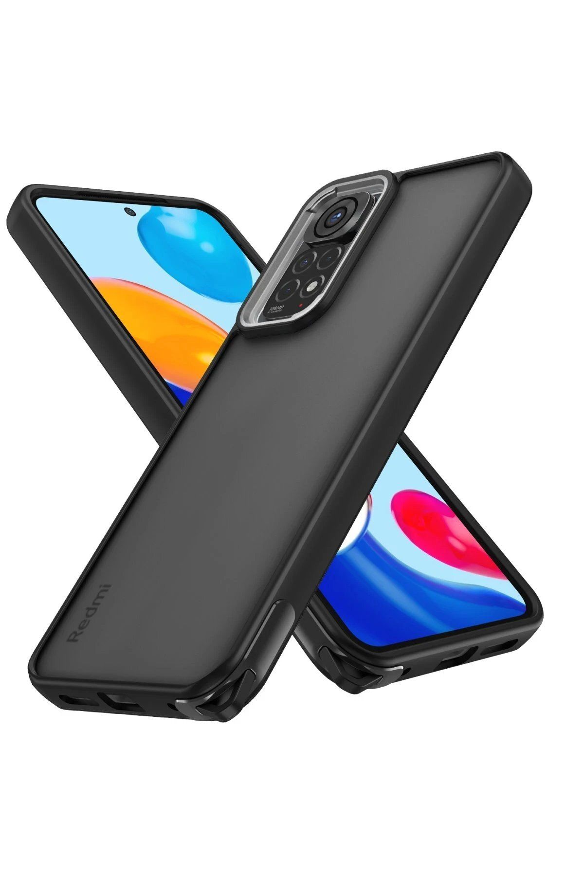 Toptan Bulurum Xiaomi Redmi Note 11 Kılıf Elegant Kapak - Siyah