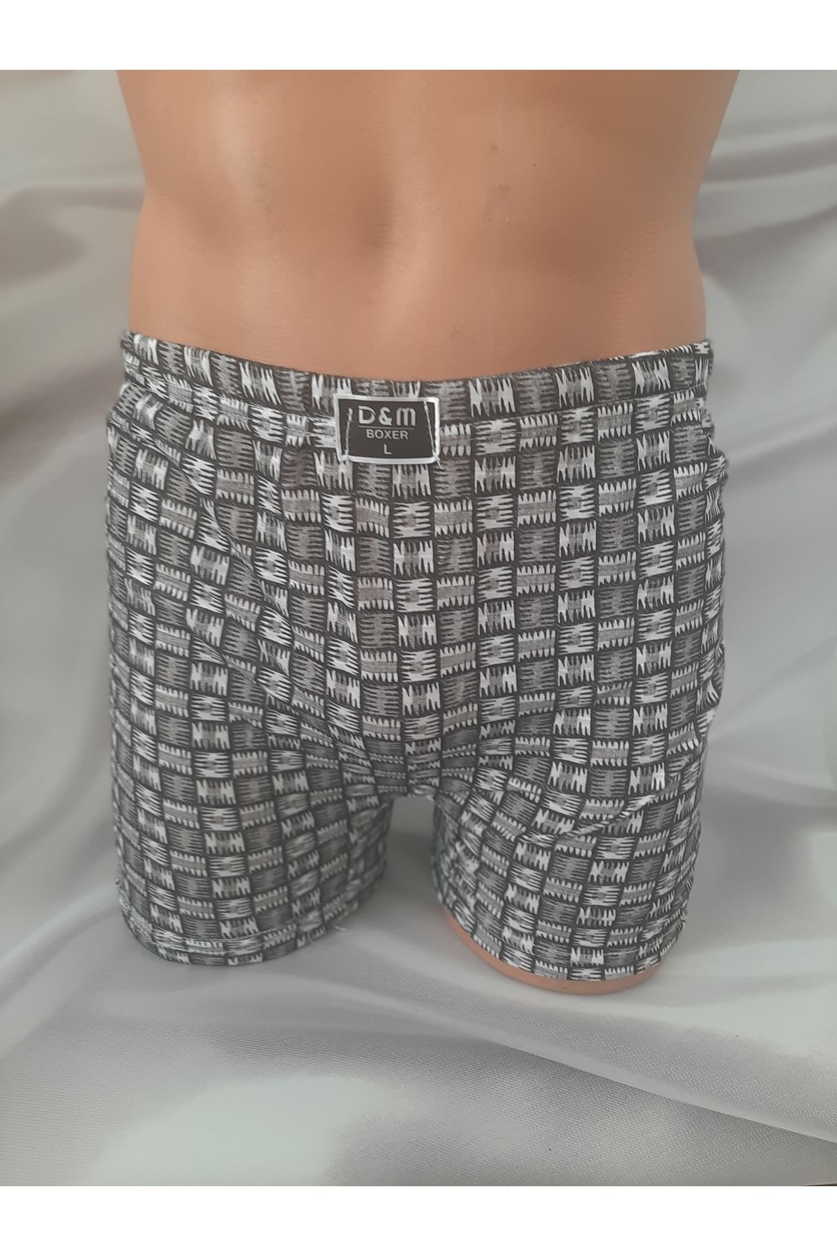 Butik Siyah desenli %100 pamuk cotton rahat kullanışlı erkek boxer