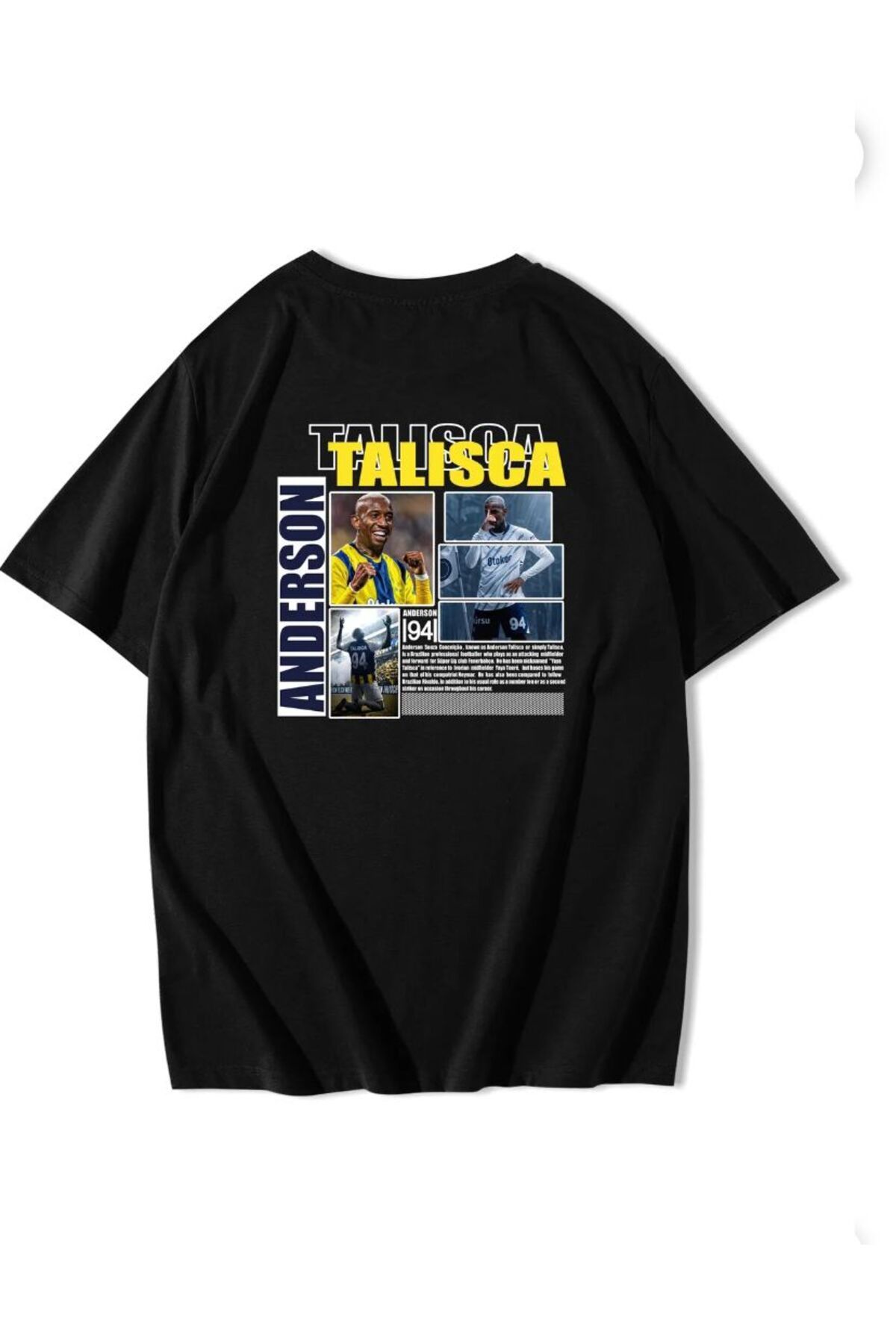 Framgan Erkek/Kadın ANDERSON TALİSCA Özel Baskılı Günlük Kısa Kol Bisiklet Yaka Pamuklu T-Shirt