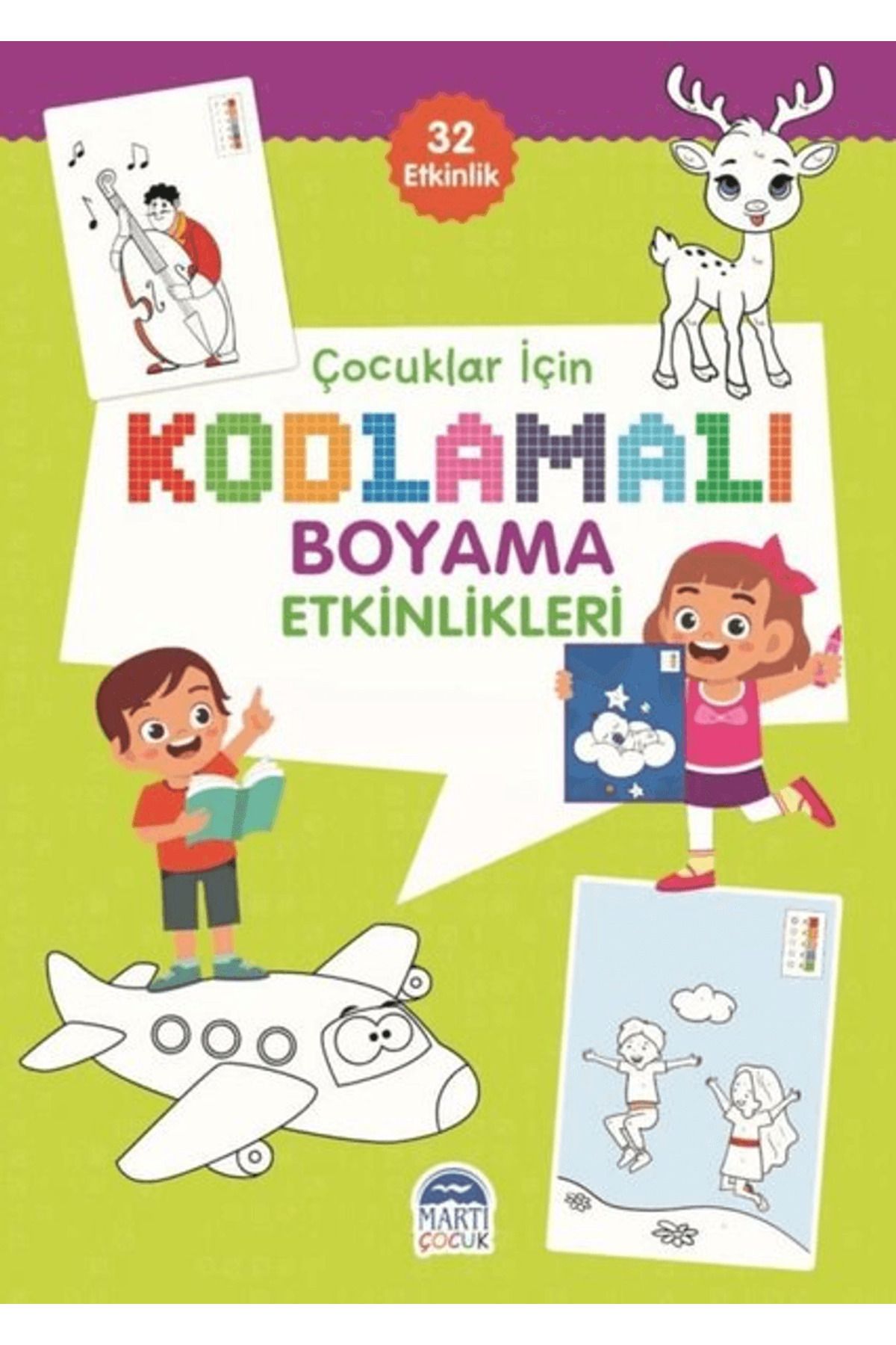 Martı Çocuk Yayınları Çocuklar için Kodlama Etkinlikleri - Yeşil 2 - 32 Etkinlik