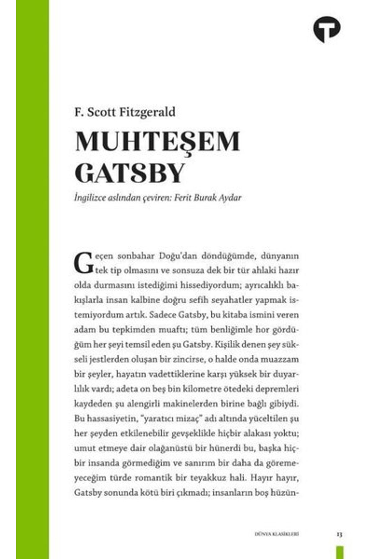 Turkuvaz Kitap Muhteşem Gatsby