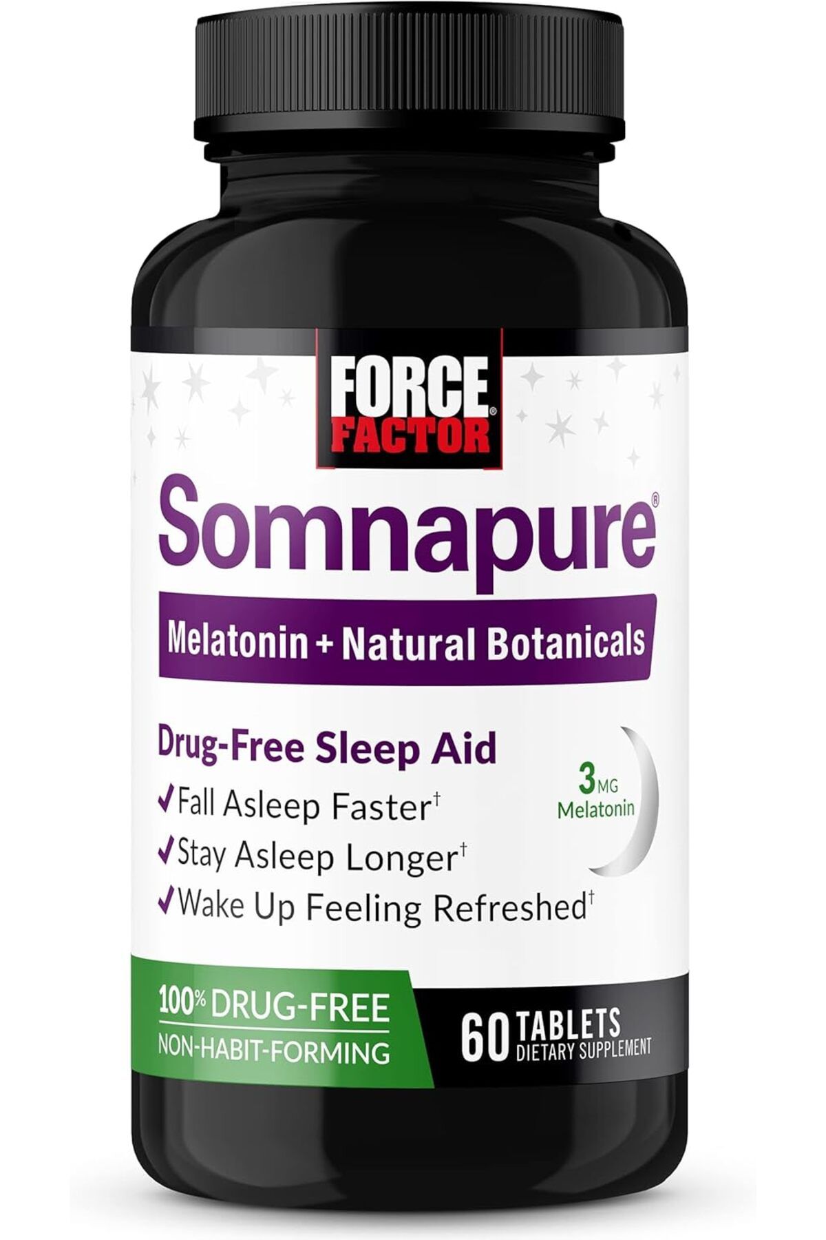 force factor Somnapure Sleep Aid Sleeplessness Melatonin & Valerian & Theanine Fall Asleep 60 Tablet