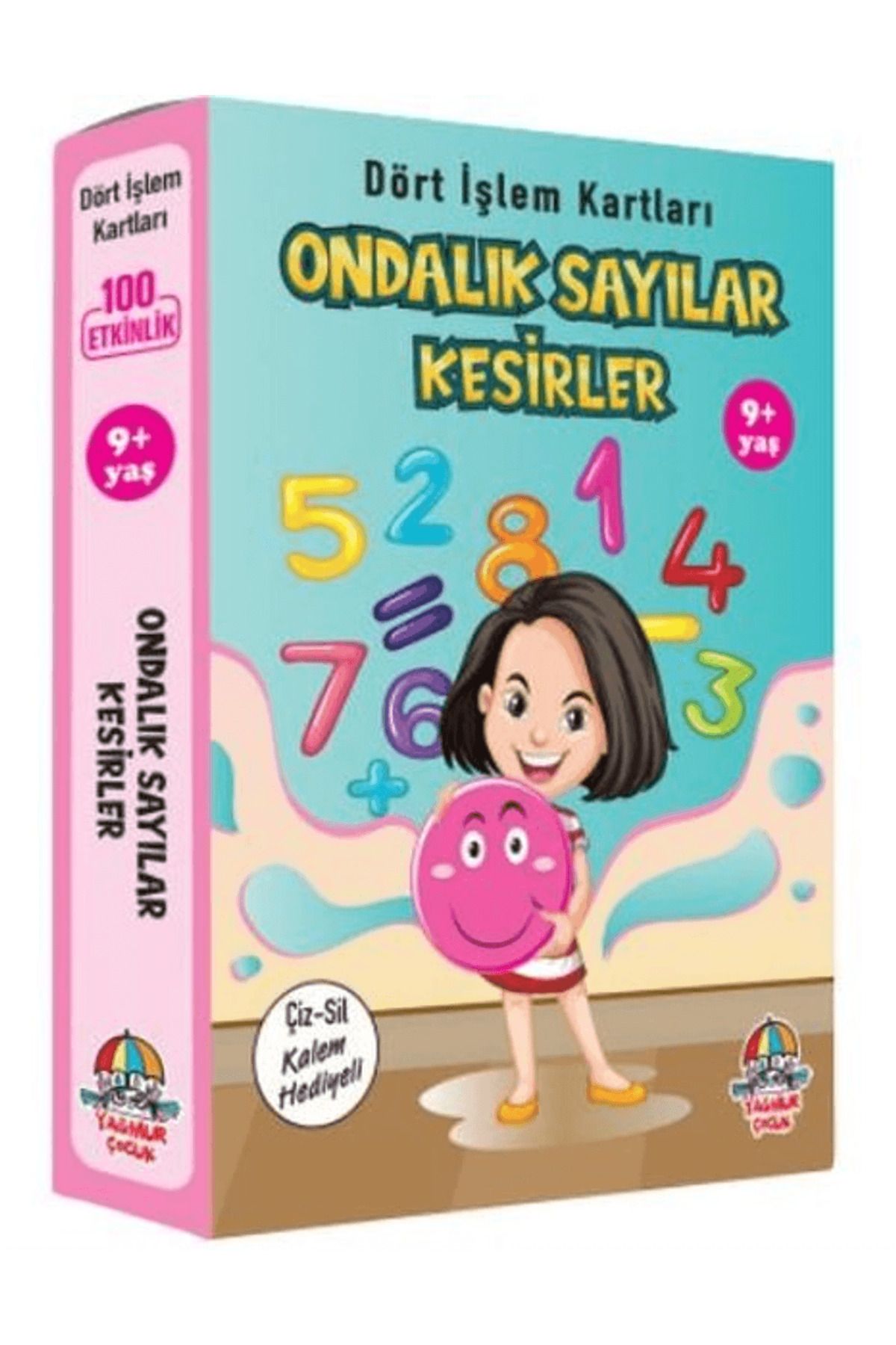 Yağmur Çocuk Ondalık Sayılar Kesirler - Dört İşlem Kartları 9+ Yaş
