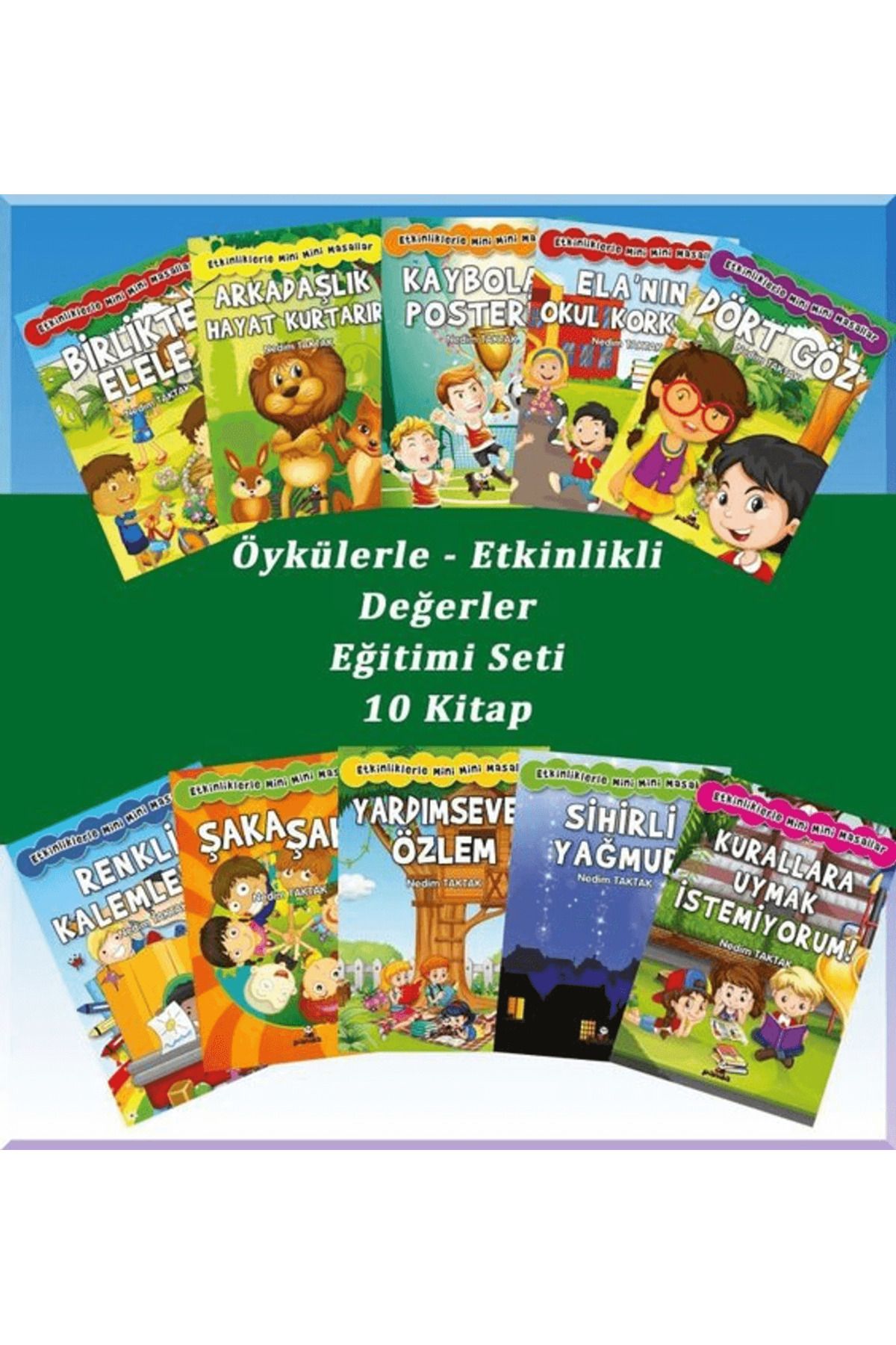 Beyaz Panda Yayınları Öykülerle Etkinlikli Değerler Eğitimi Seti (10 Kitap Takım)