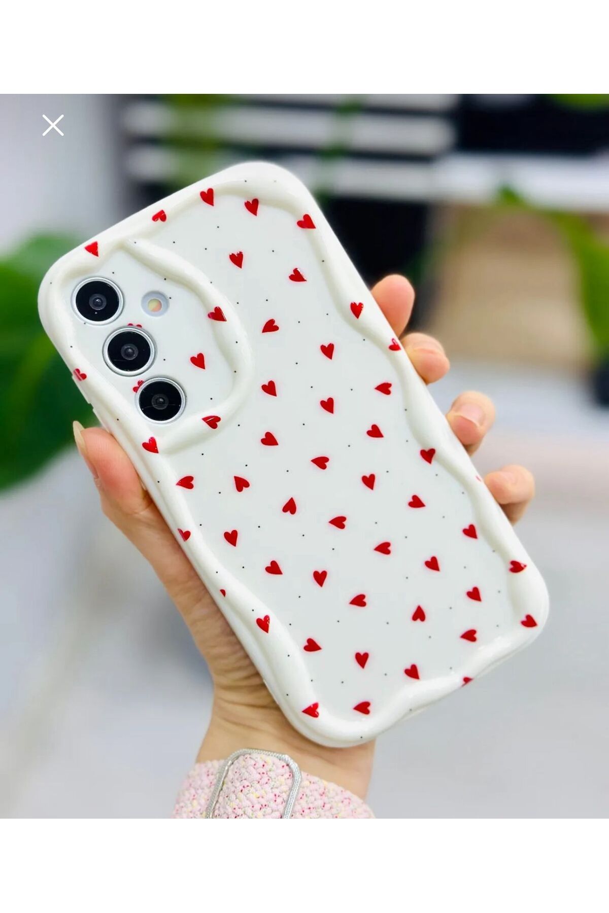 ZB Aksesuarda Moda SAMSUNG GALAXY A14 UYUMLU KIRMIZI KALPLER BASKILI DESENLİ KILIF
