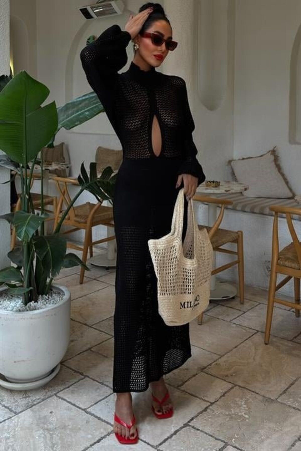 ETİLER COLLECTION Ajurlu Triko Elbise 2854