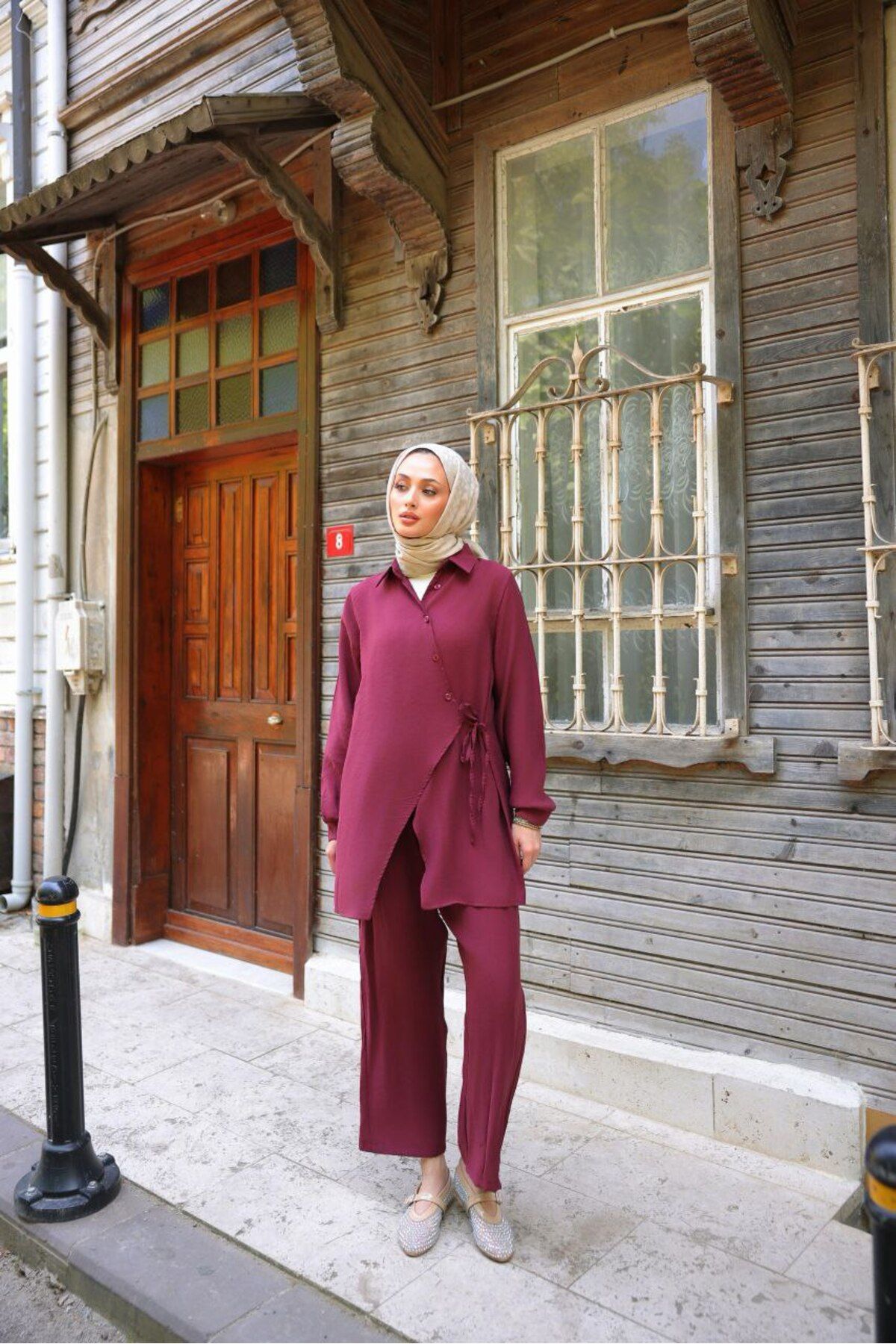 Castivo Fashion Bağlamalı Tunik Pantolon Takım