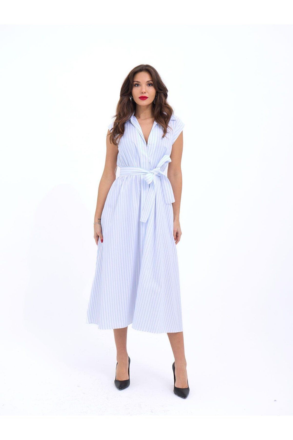 ETİLER COLLECTION 7127 ELBİSE-ATLANTA ÇİZGİLİ