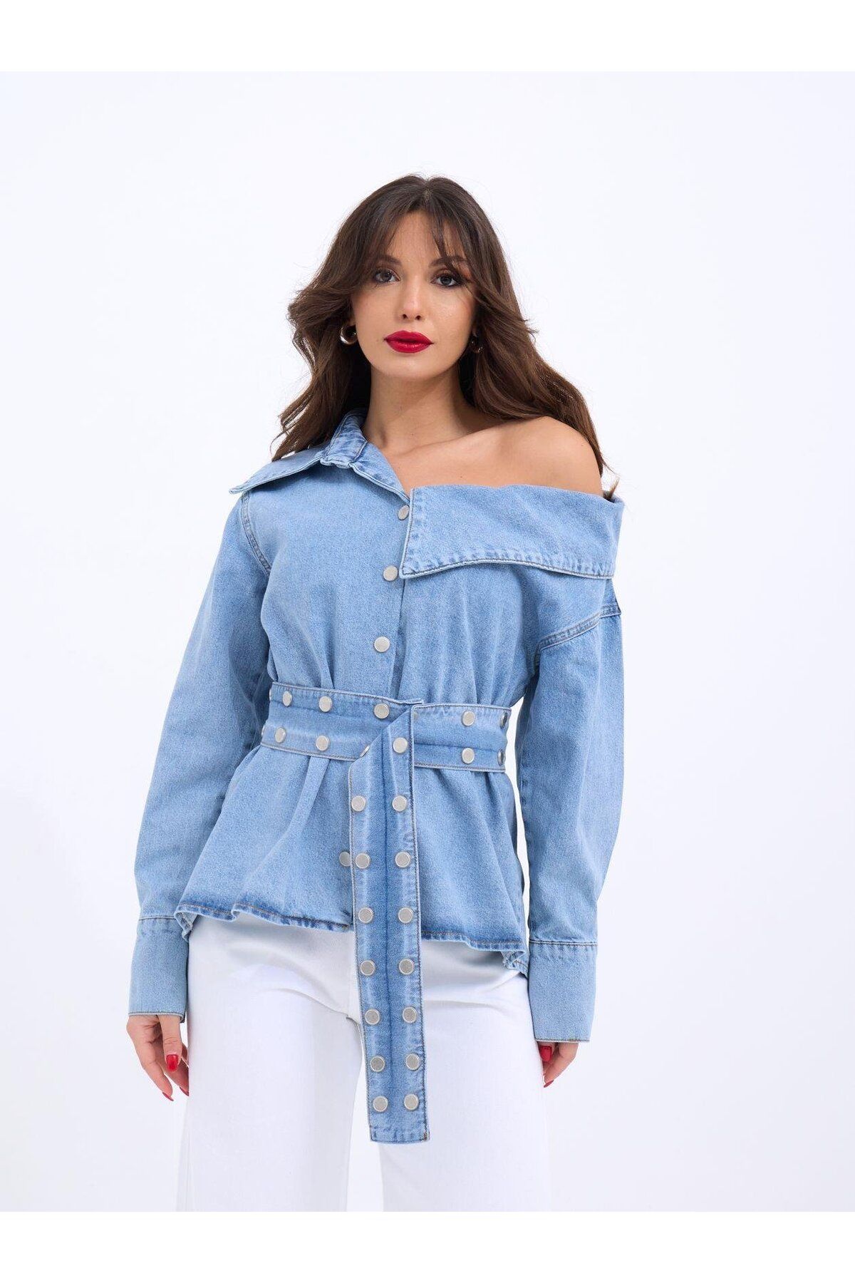 ETİLER COLLECTION 7308 KOT GÖMLEK-MAVİ